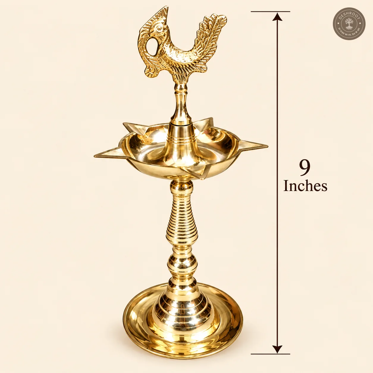 Murga Brass Diya Stand Set
