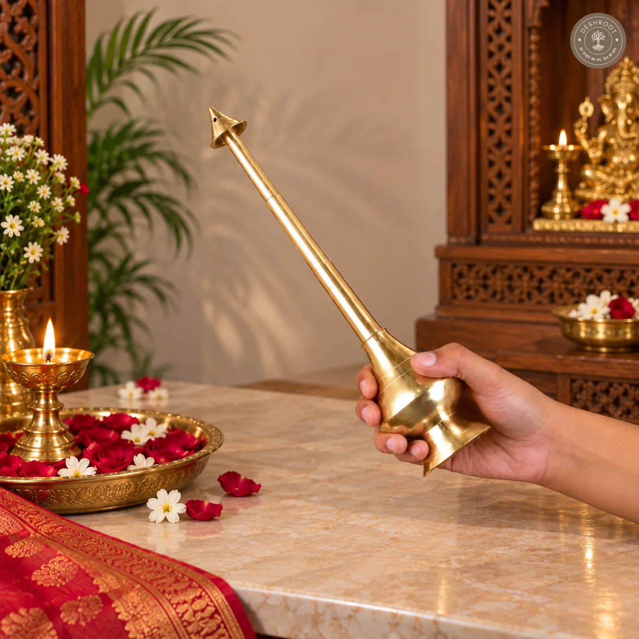 Traditional Brass Gulab Pash – Decorative Rose Water Sprinkler