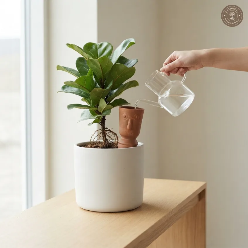 Terracotta Self-Watering Pots Set of 2 – Artistic Face Planters for Easy Plant Care & Home Décor