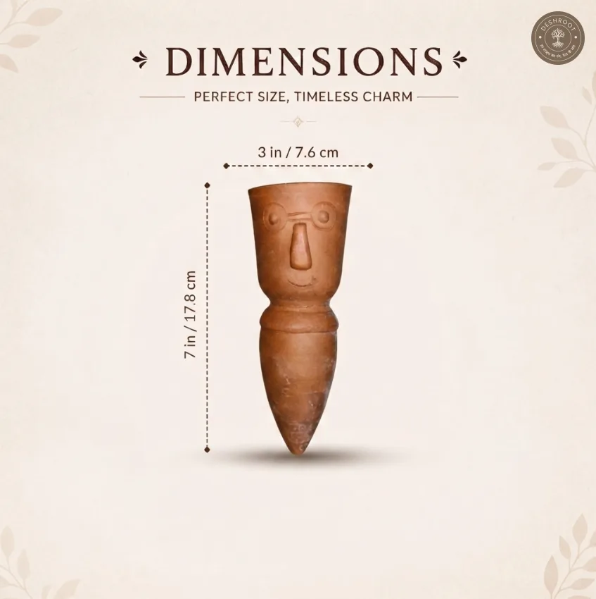 Terracotta Self-Watering Pots Set of 2 – Artistic Face Planters for Easy Plant Care & Home Décor