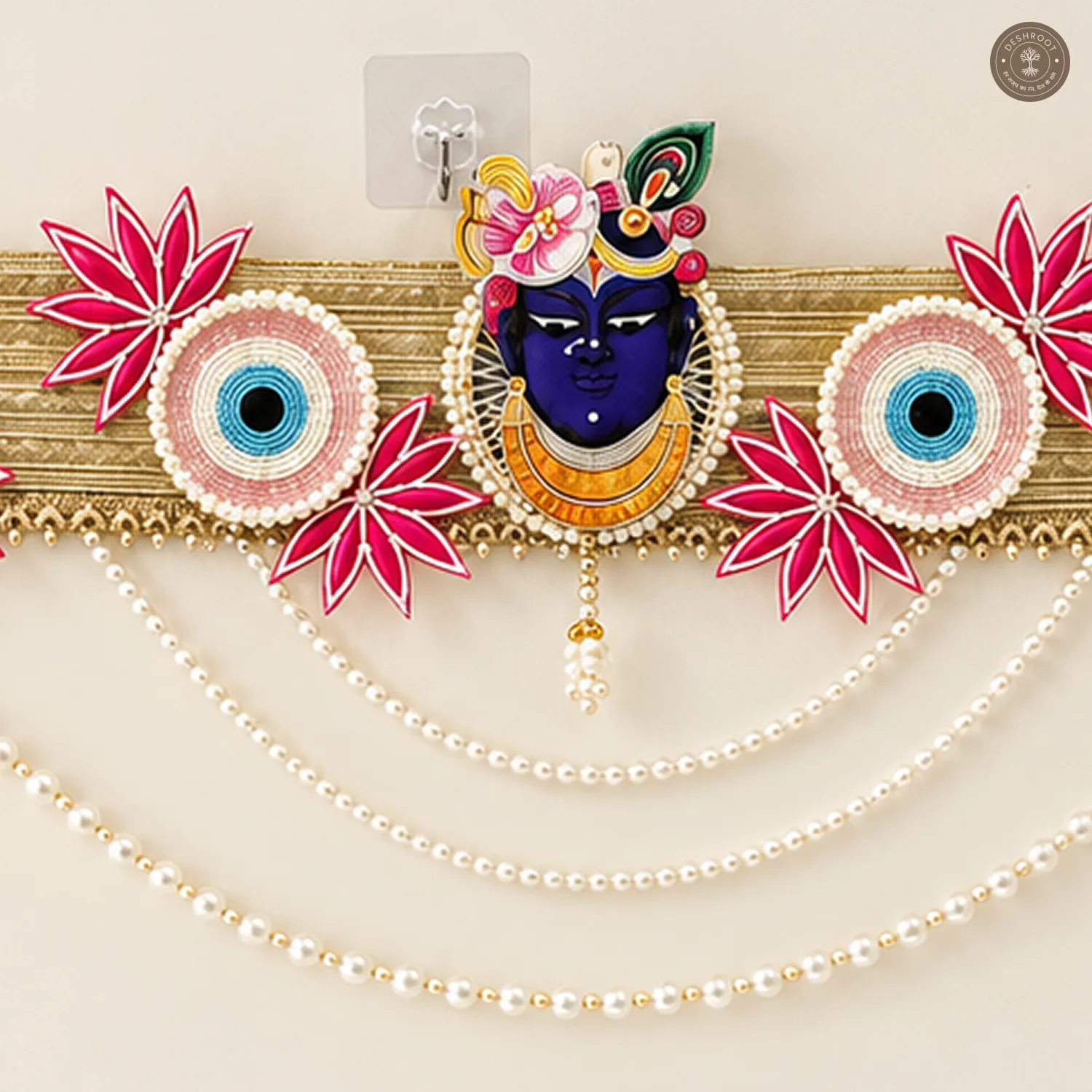 Shreenathji Pink Lotus & Evil Eye Bandhanwar