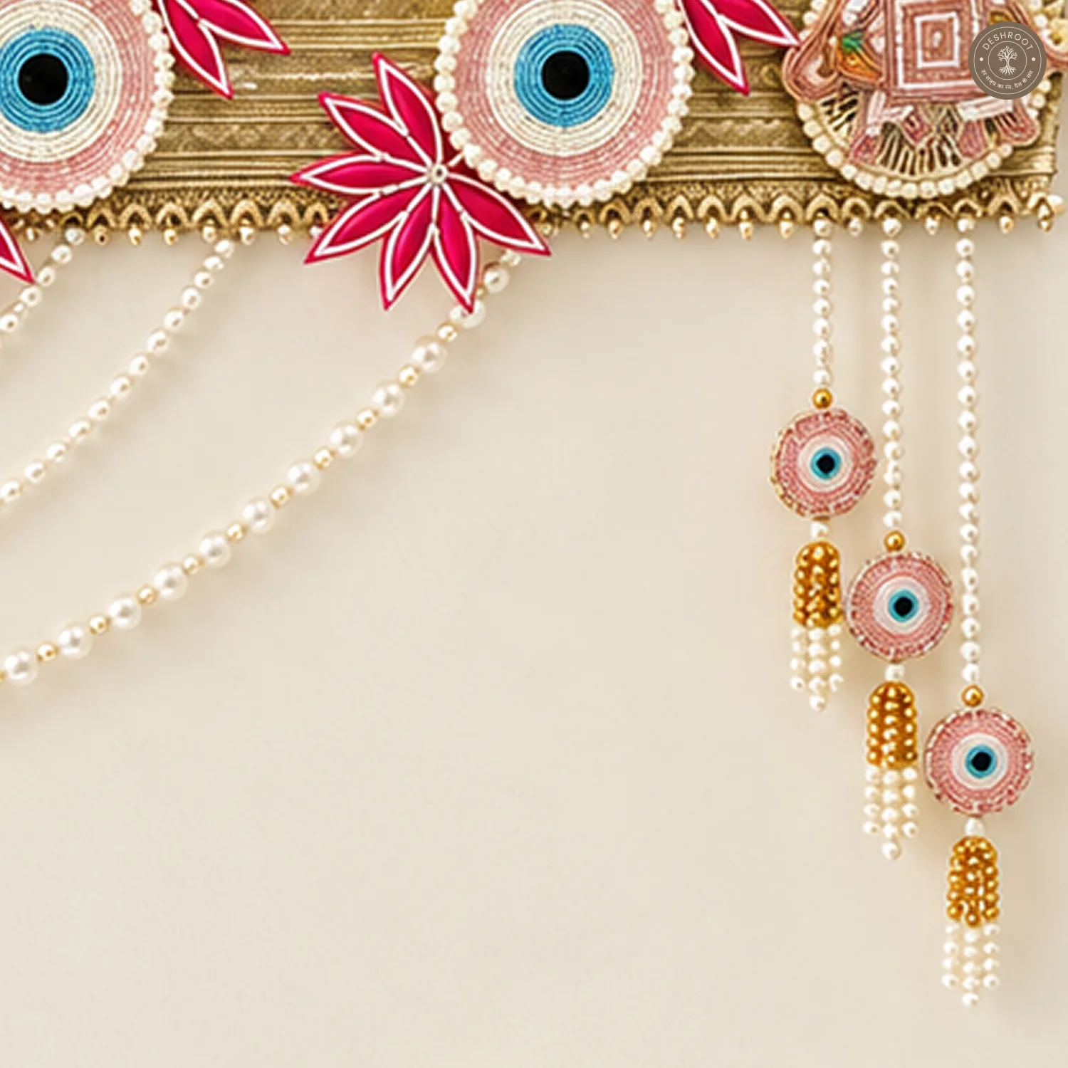 Shreenathji Pink Lotus & Evil Eye Bandhanwar