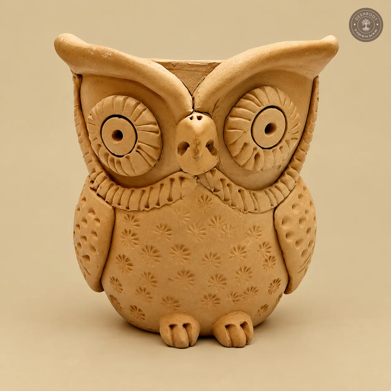 Terracotta Big Owl Planter