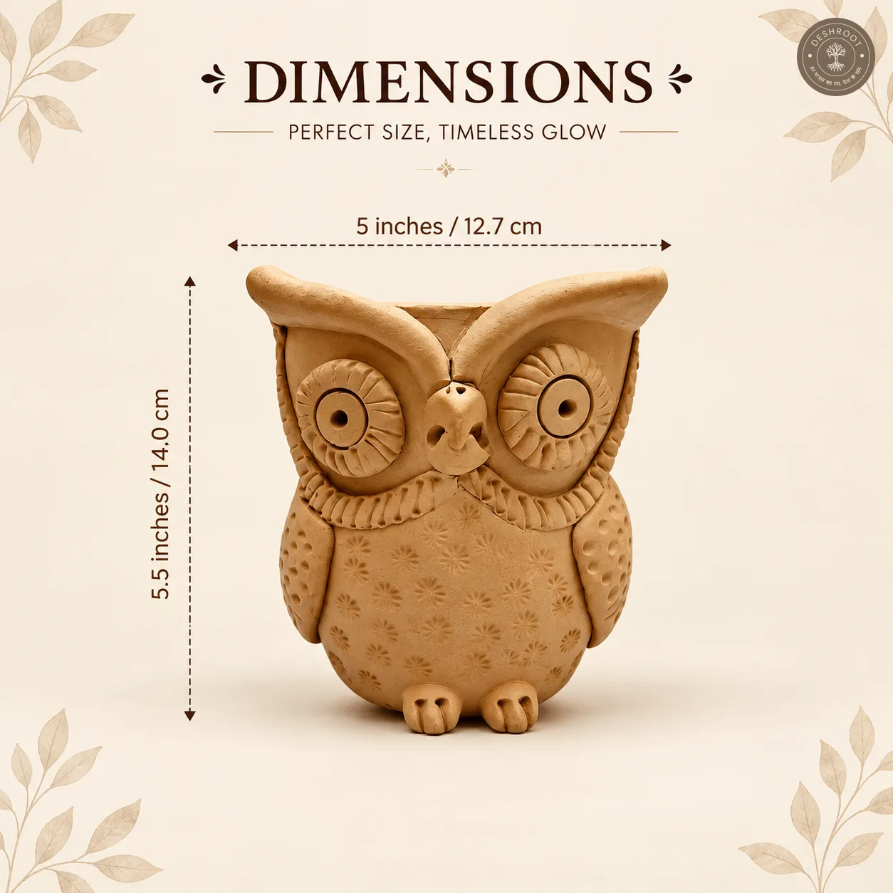 Terracotta Big Owl Planter