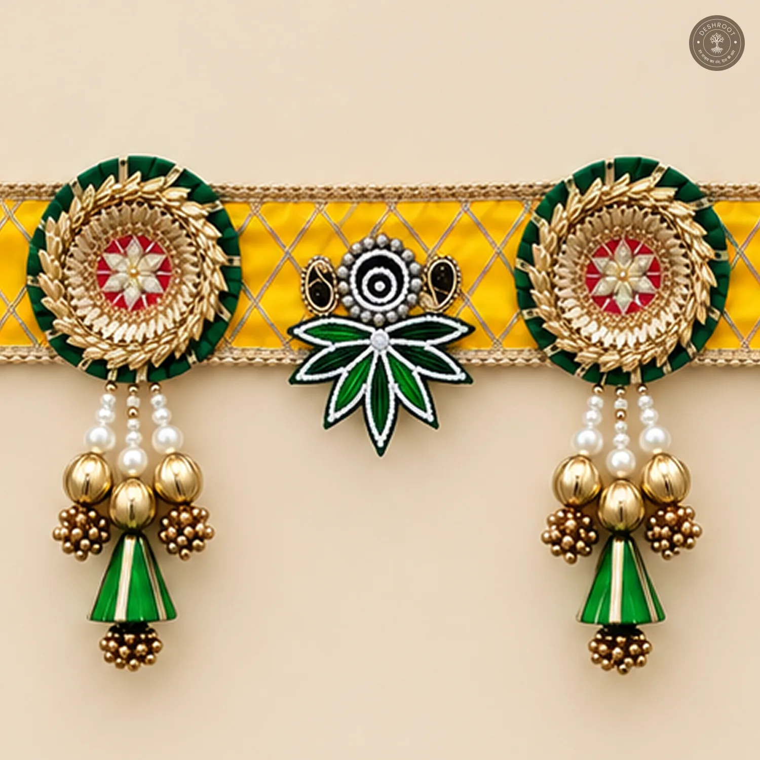Traditional Yellow & Green Bandhanwar