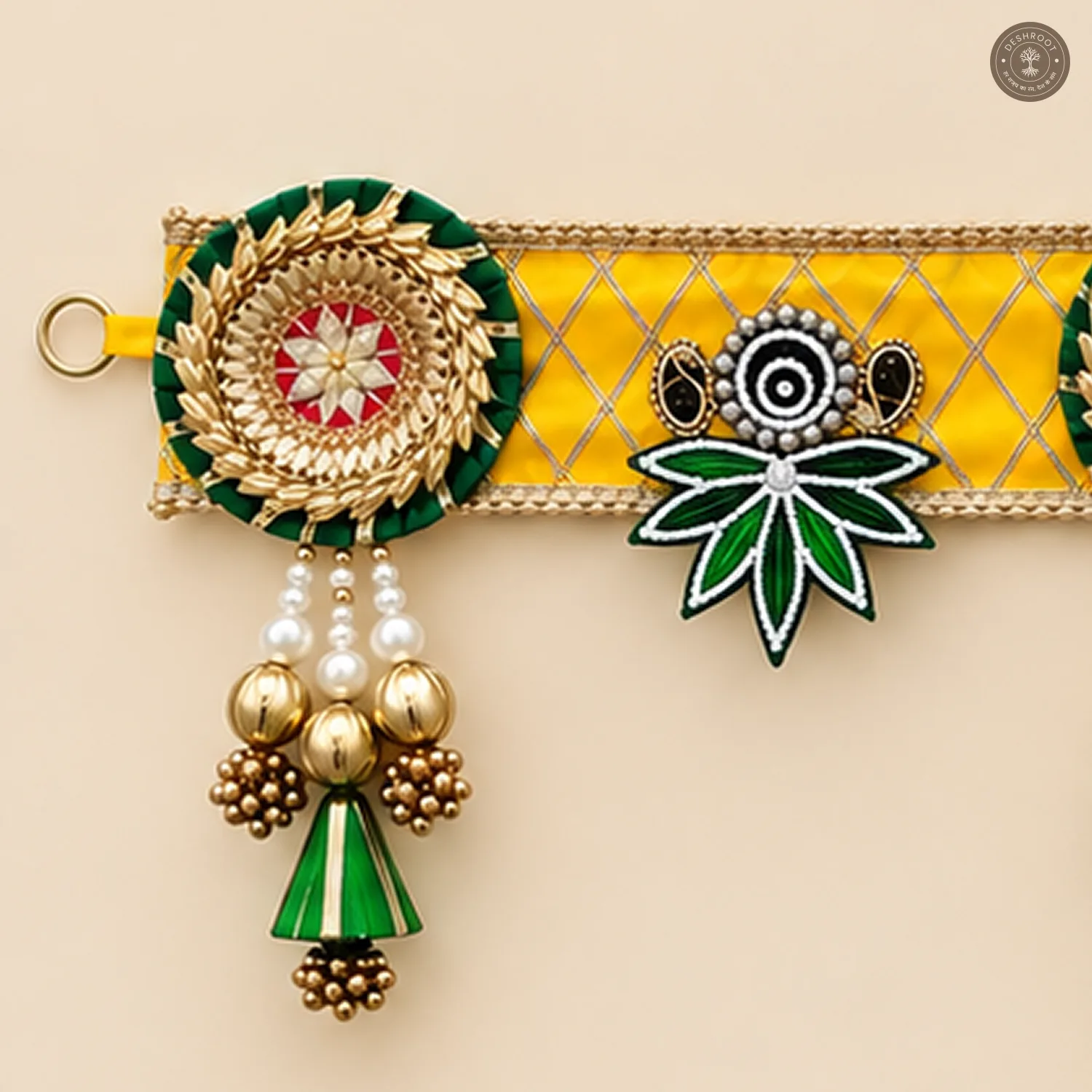 Traditional Yellow & Green Bandhanwar