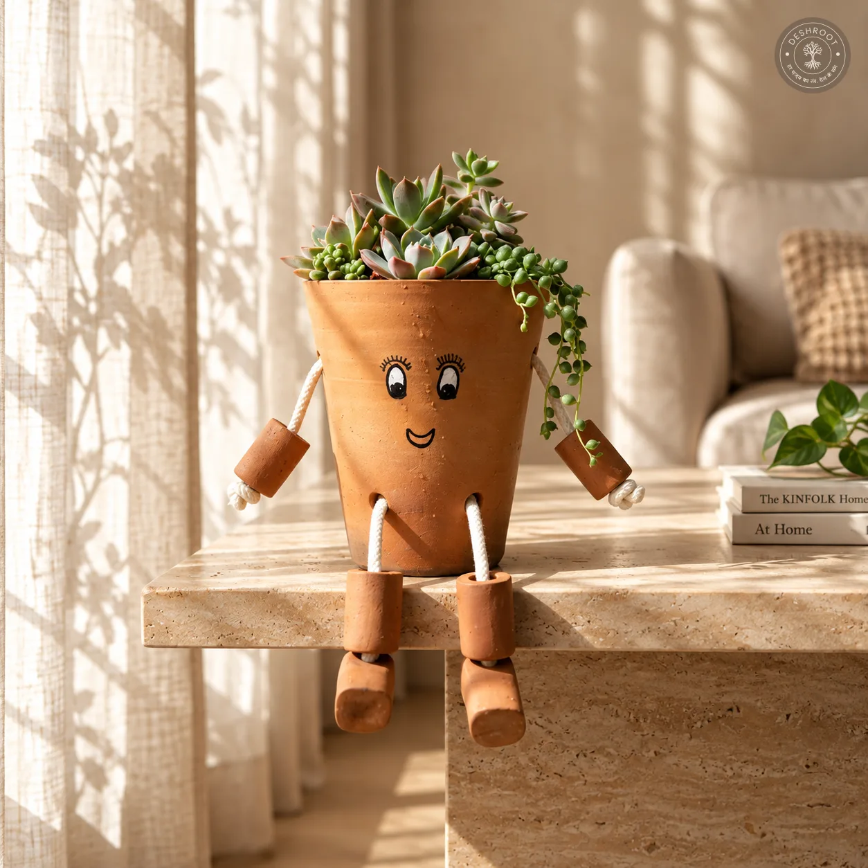 Terracotta Smiley Planter