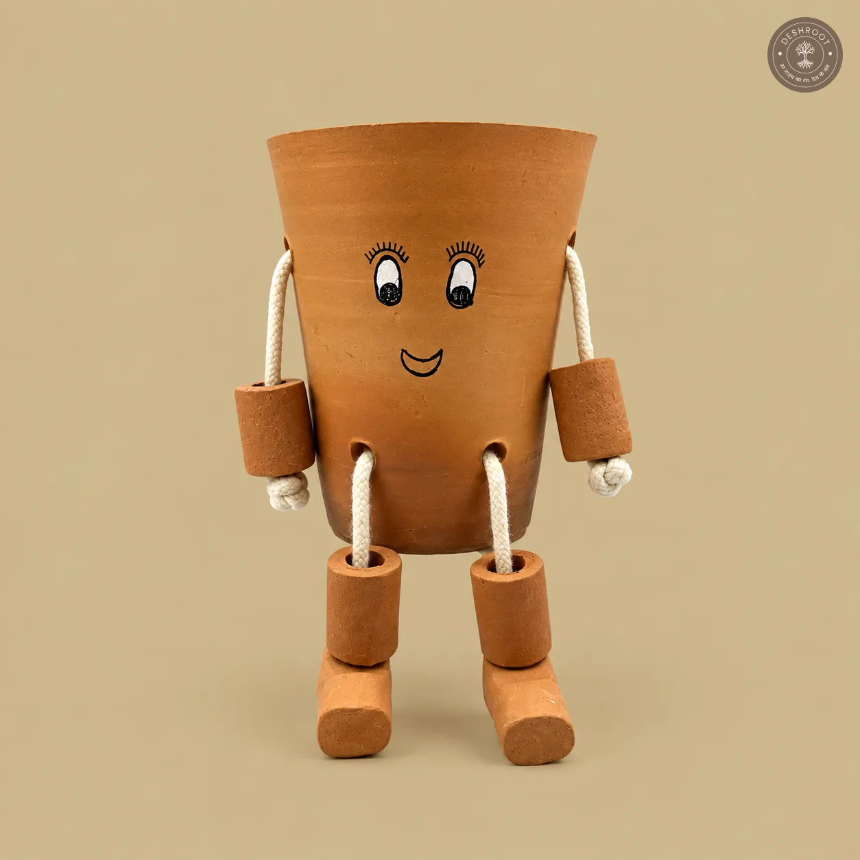 Terracotta Smiley Planter