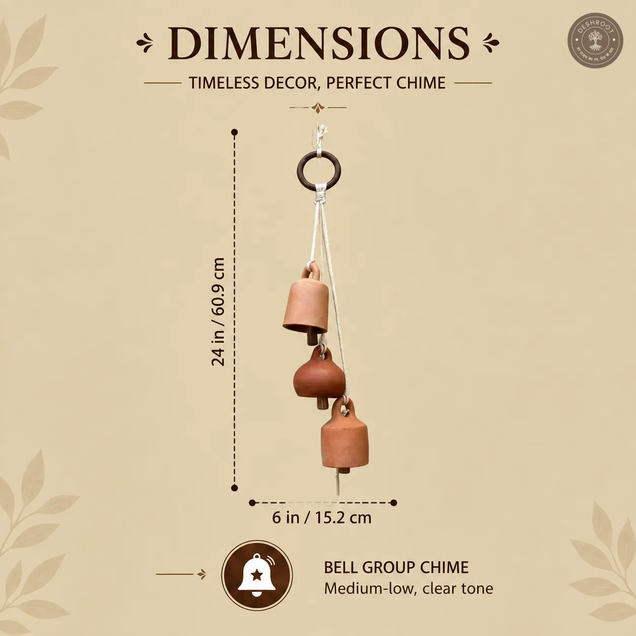 Terracotta Bell Set of 3