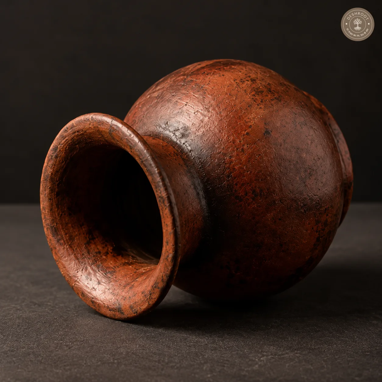 Handcrafted Terracotta Matka Vase – Rustic Earthen Pot with Traditional Indian Pottery Finish for Home Décor, Shelves, Consoles & Tables