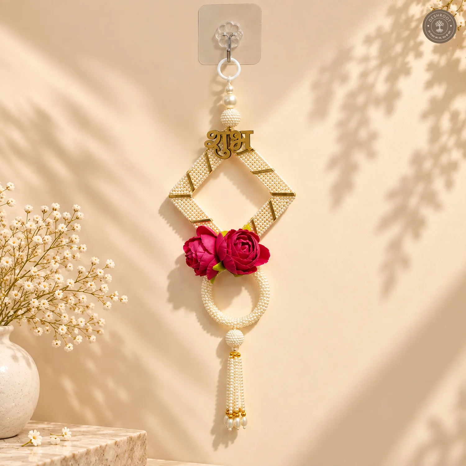 Shubh Labh & Rose Wall Hanging