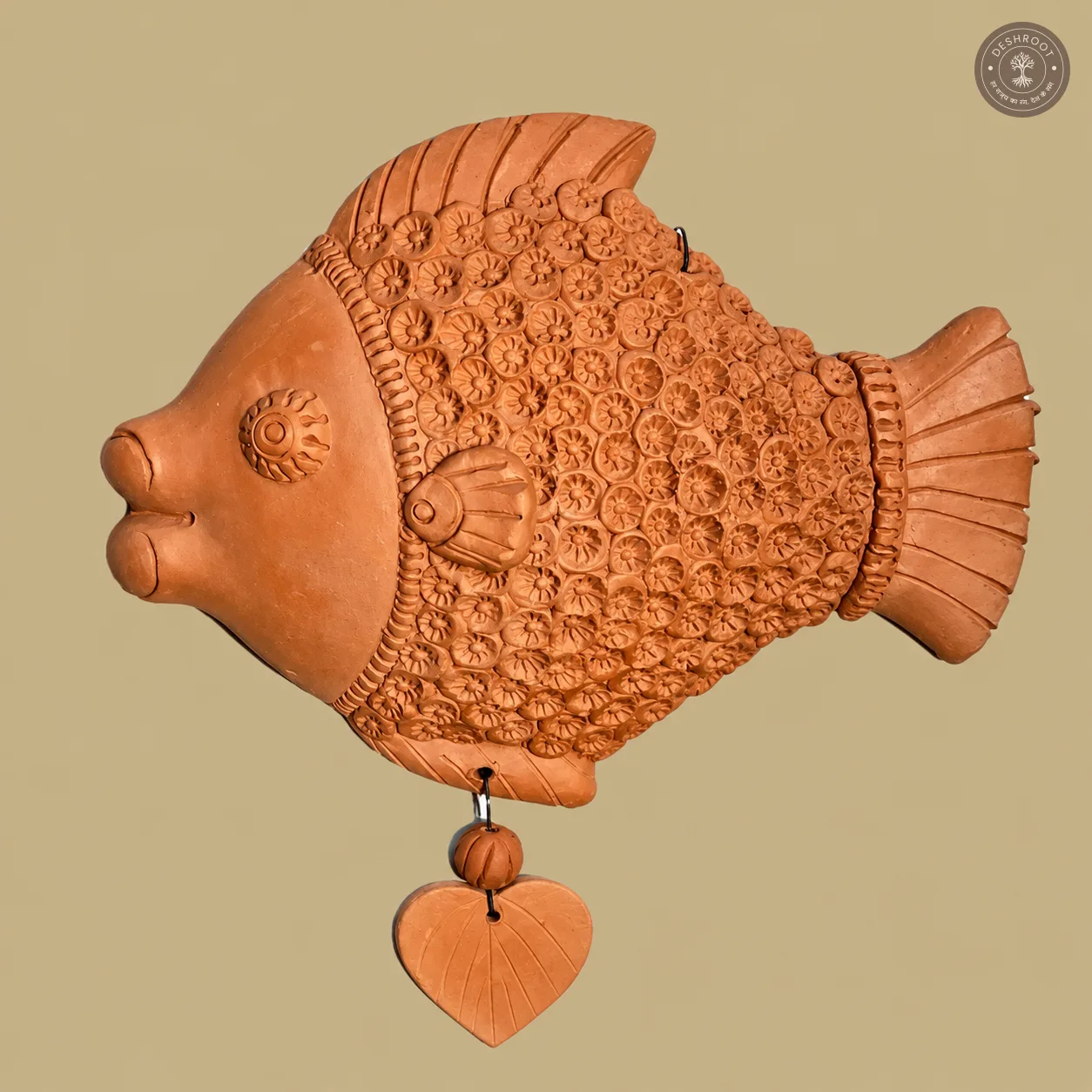 Terracotta Fish Wall Plate – Large