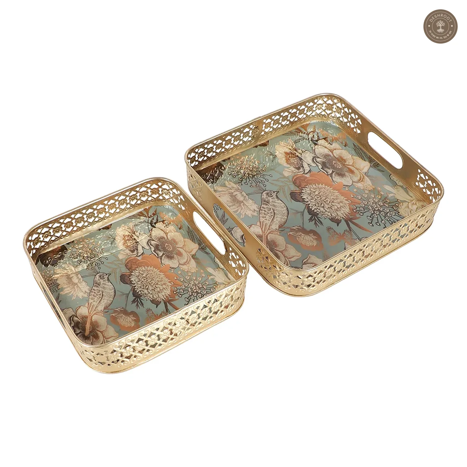 Square FLower Tray Set of 2