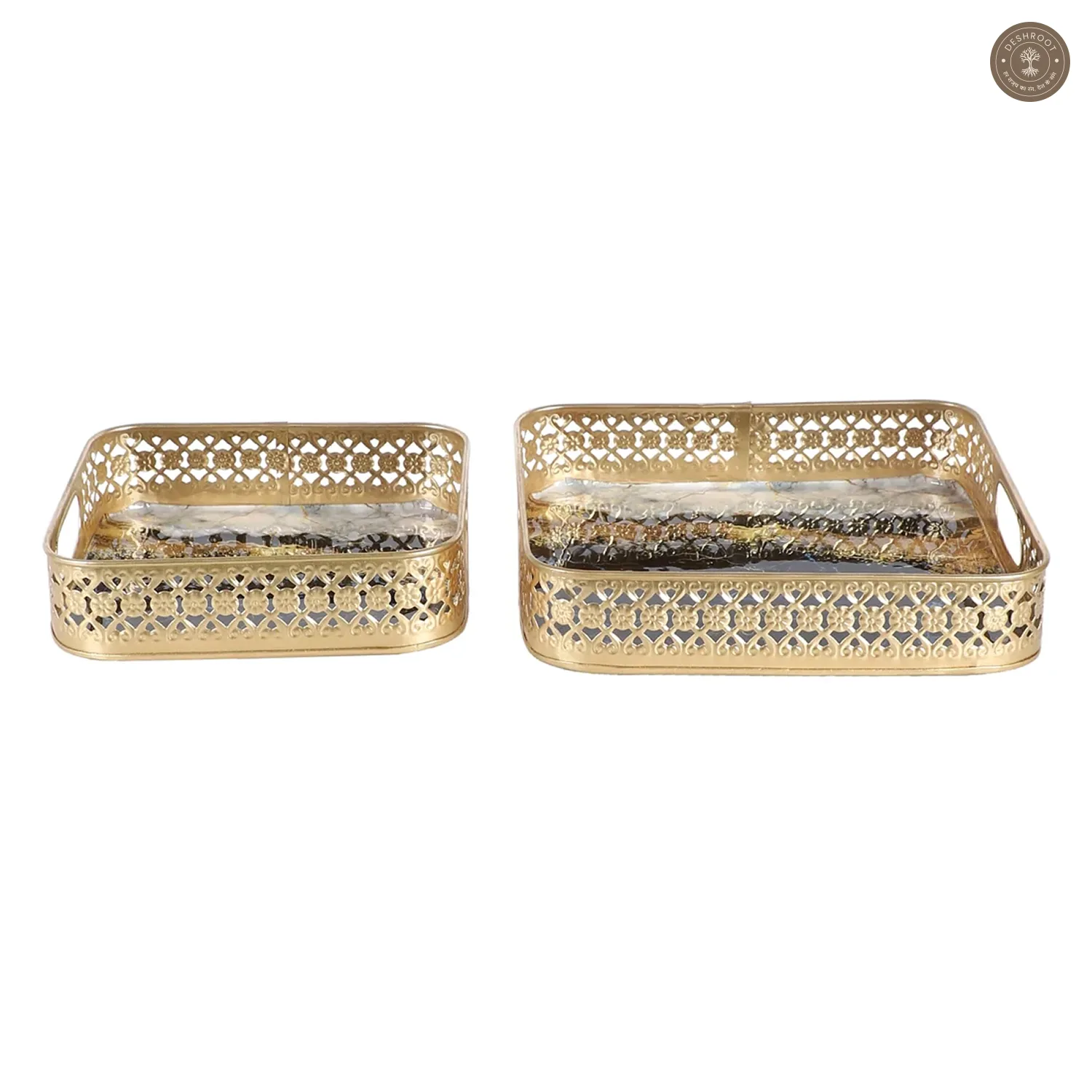Square FLower Tray Set of 2