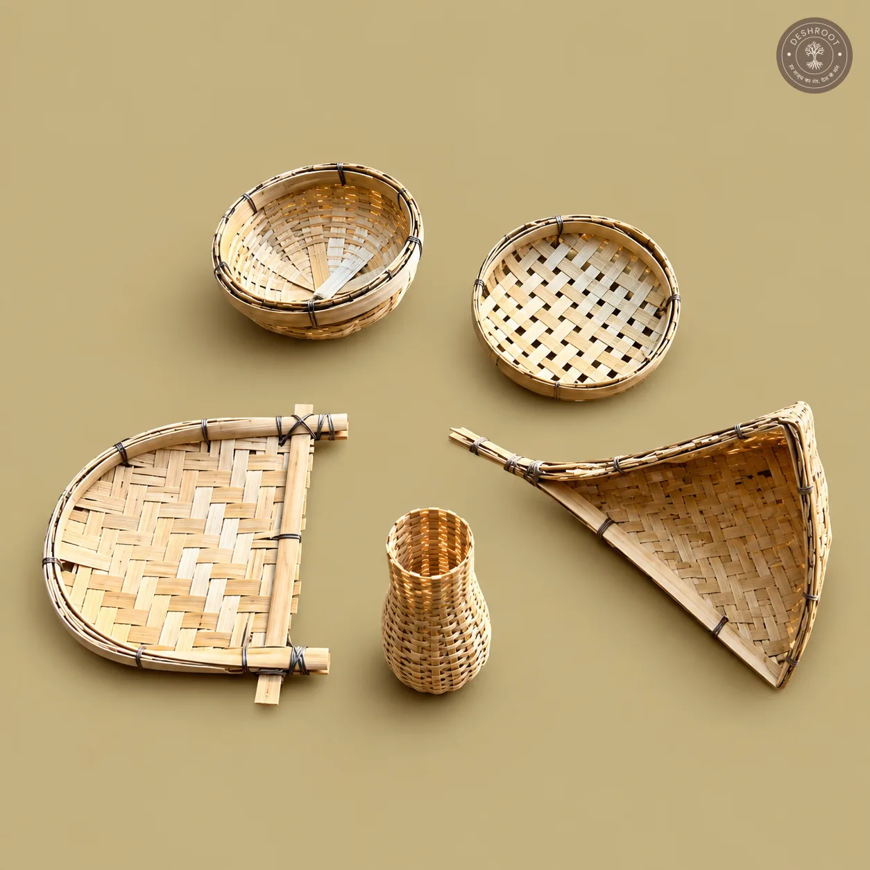 Miniature Cane/Bamboo Decorative Set of 5
