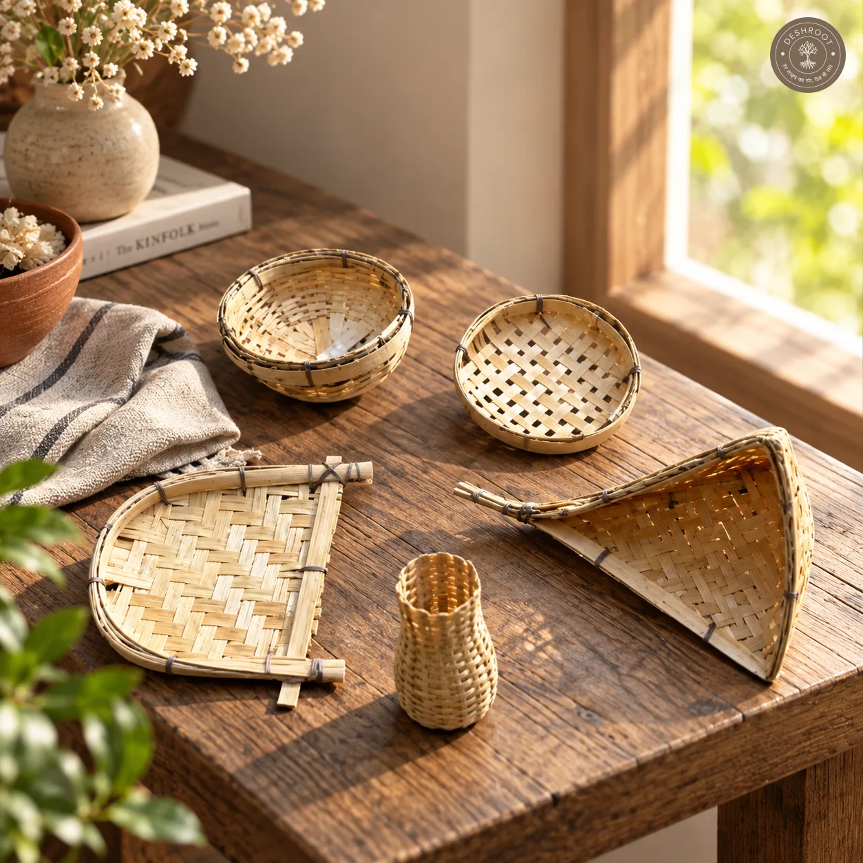 Miniature Cane/Bamboo Decorative Set of 5