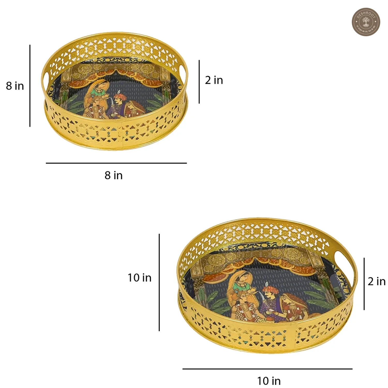 Wedding Design Tray Set of 2