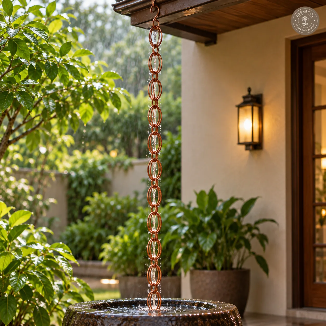 Copper Rain Chain – 11 ft