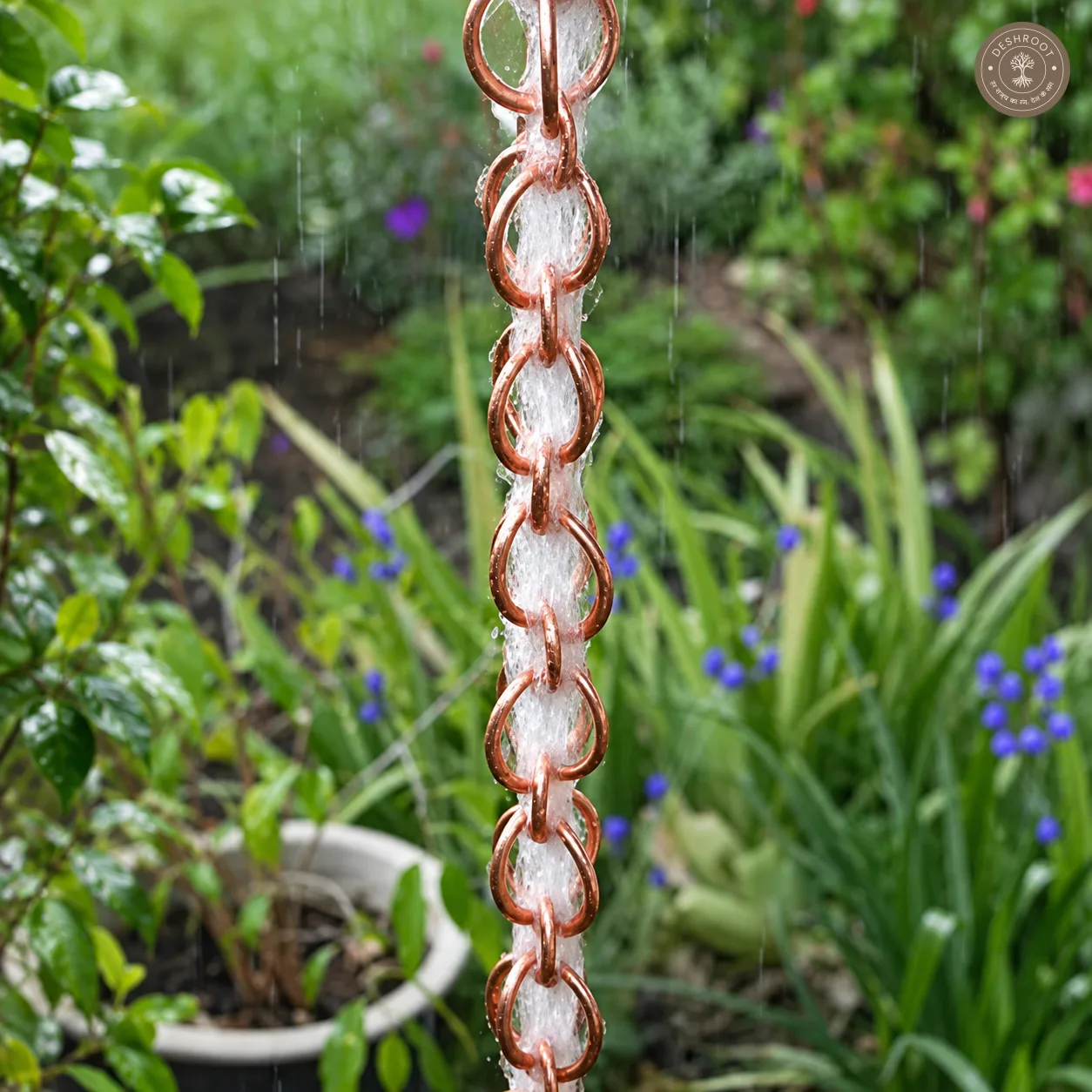 Copper Rain Chain – 11 ft