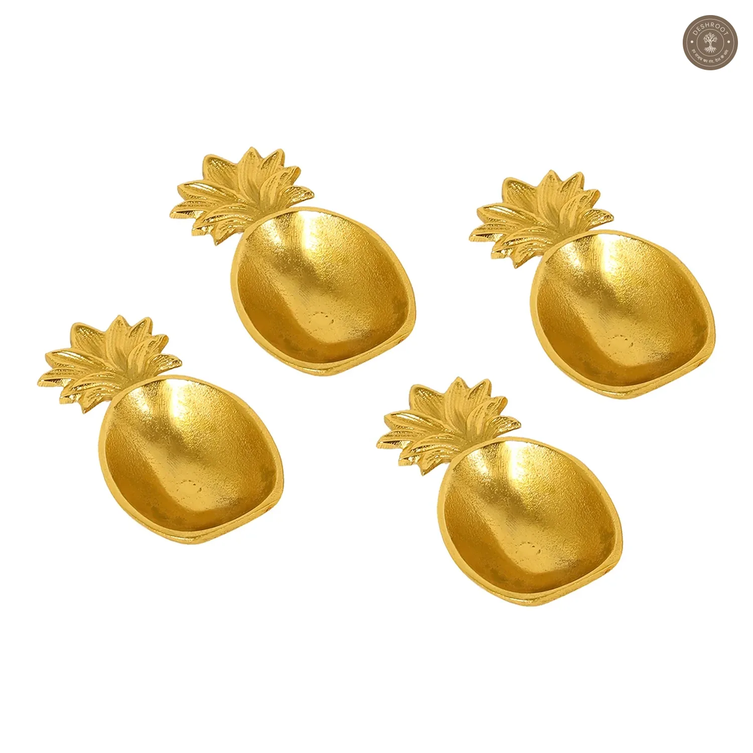 Pineapple ALuminium Platter Set of 4