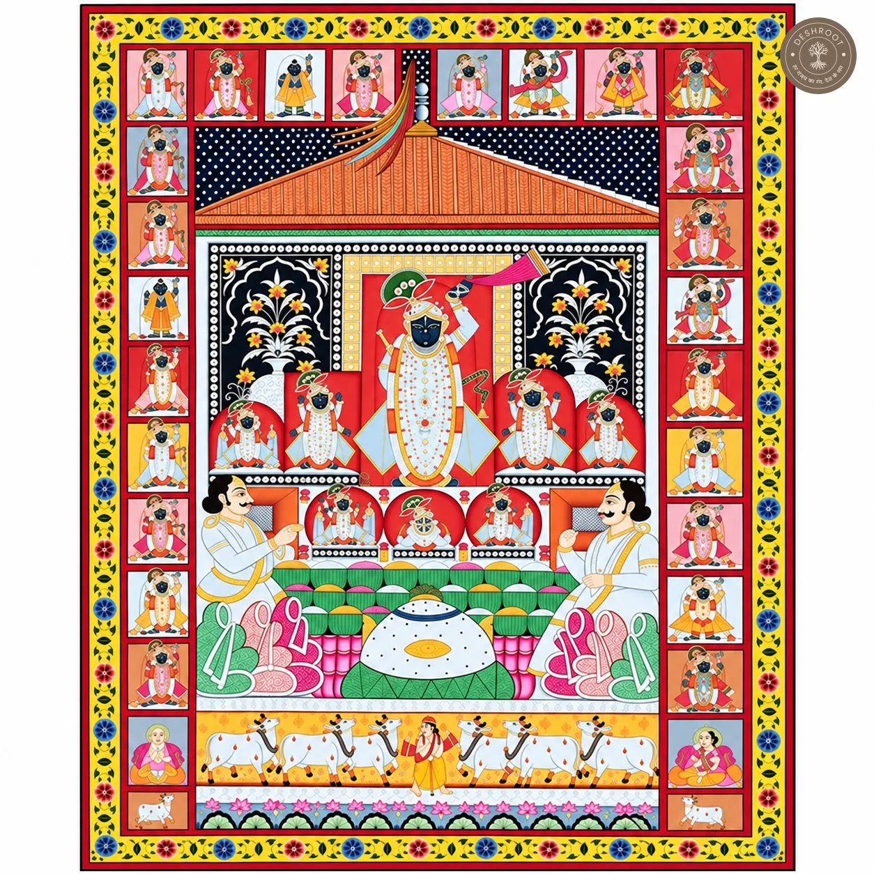 Shrinath Ji Annakut Darshan Handpainted Pichwai