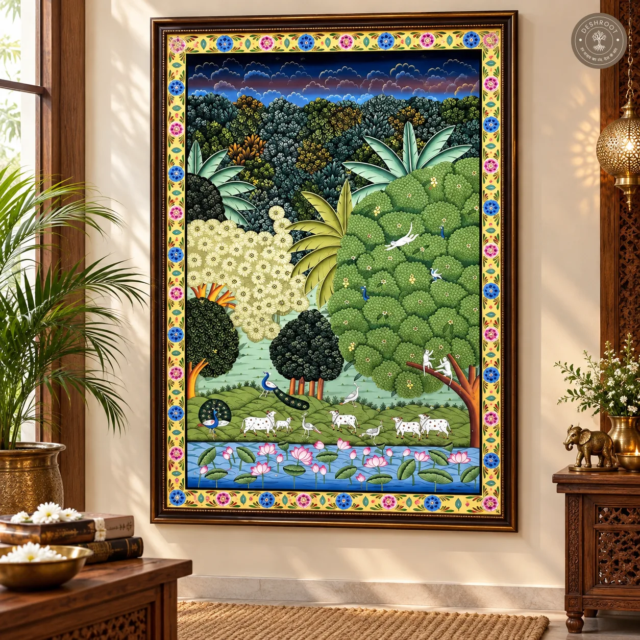 NATURE - Vrindavan's sacred forests Pichwai painting