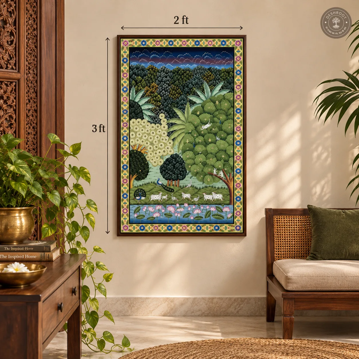 NATURE - Vrindavan's sacred forests Pichwai painting