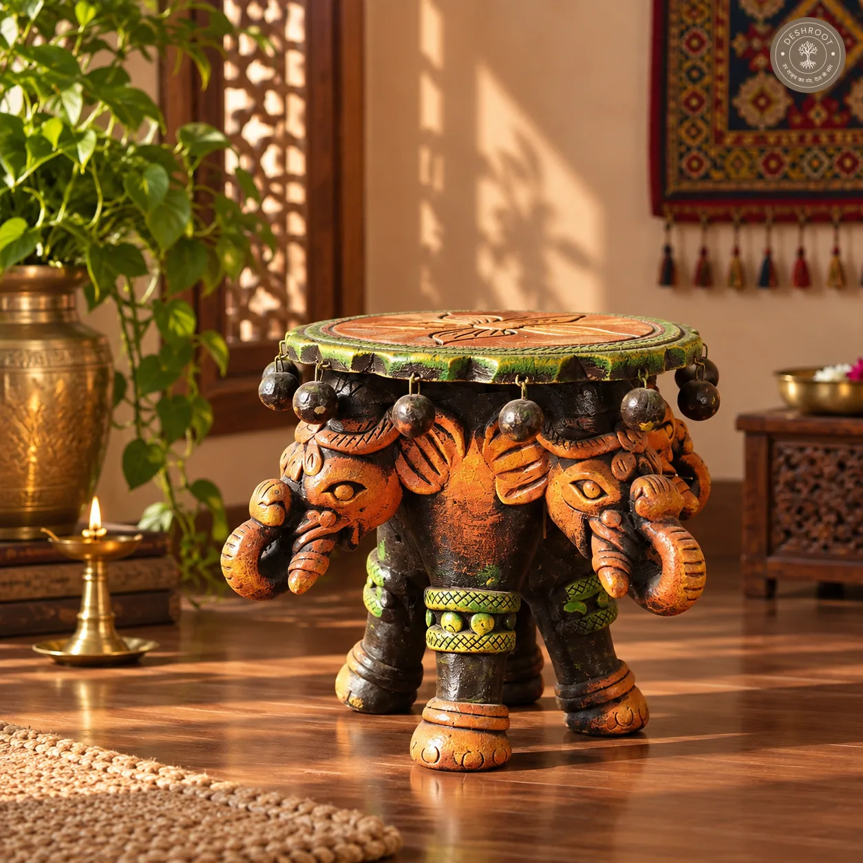 Terracotta Ganesh Ji Table / Decorative Stand