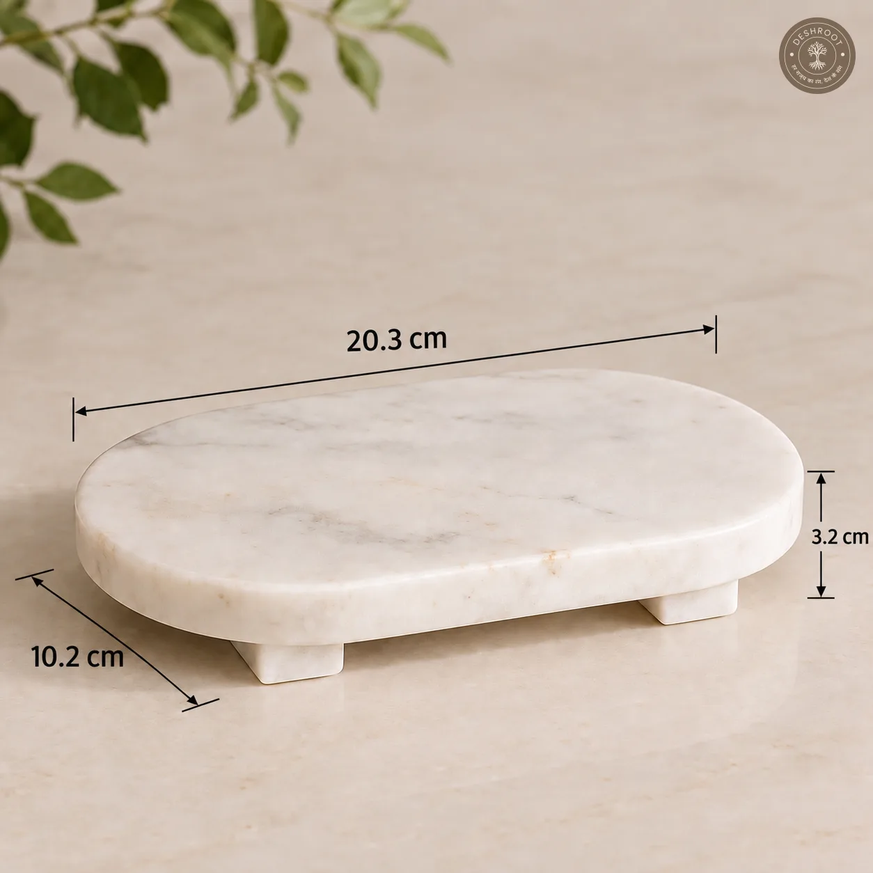 Handcrafted White Marble Pooja Chowki for Home Temple