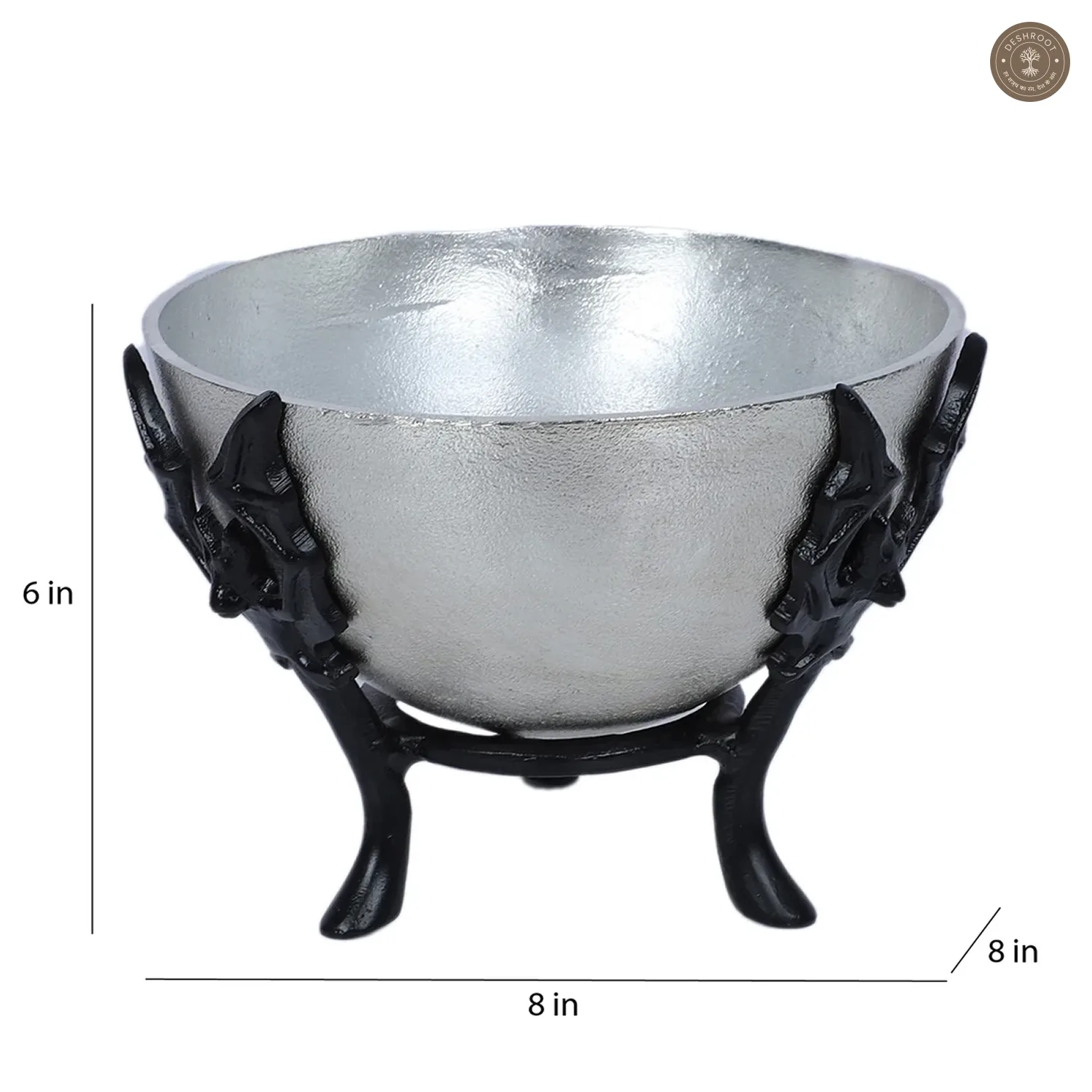 Black & Silver Bowl Fruits Platter