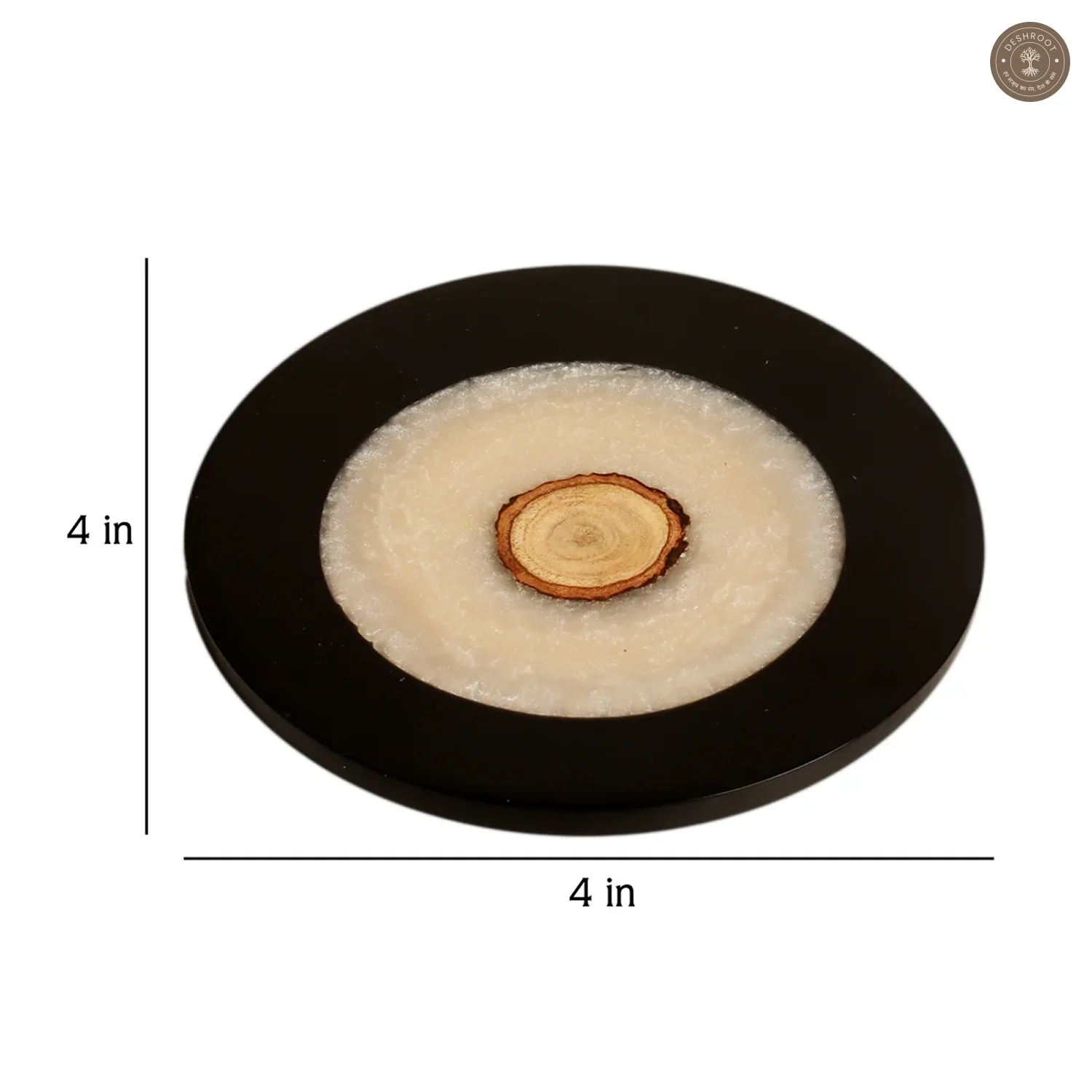 Black & White Resin Coaster Set of 4
