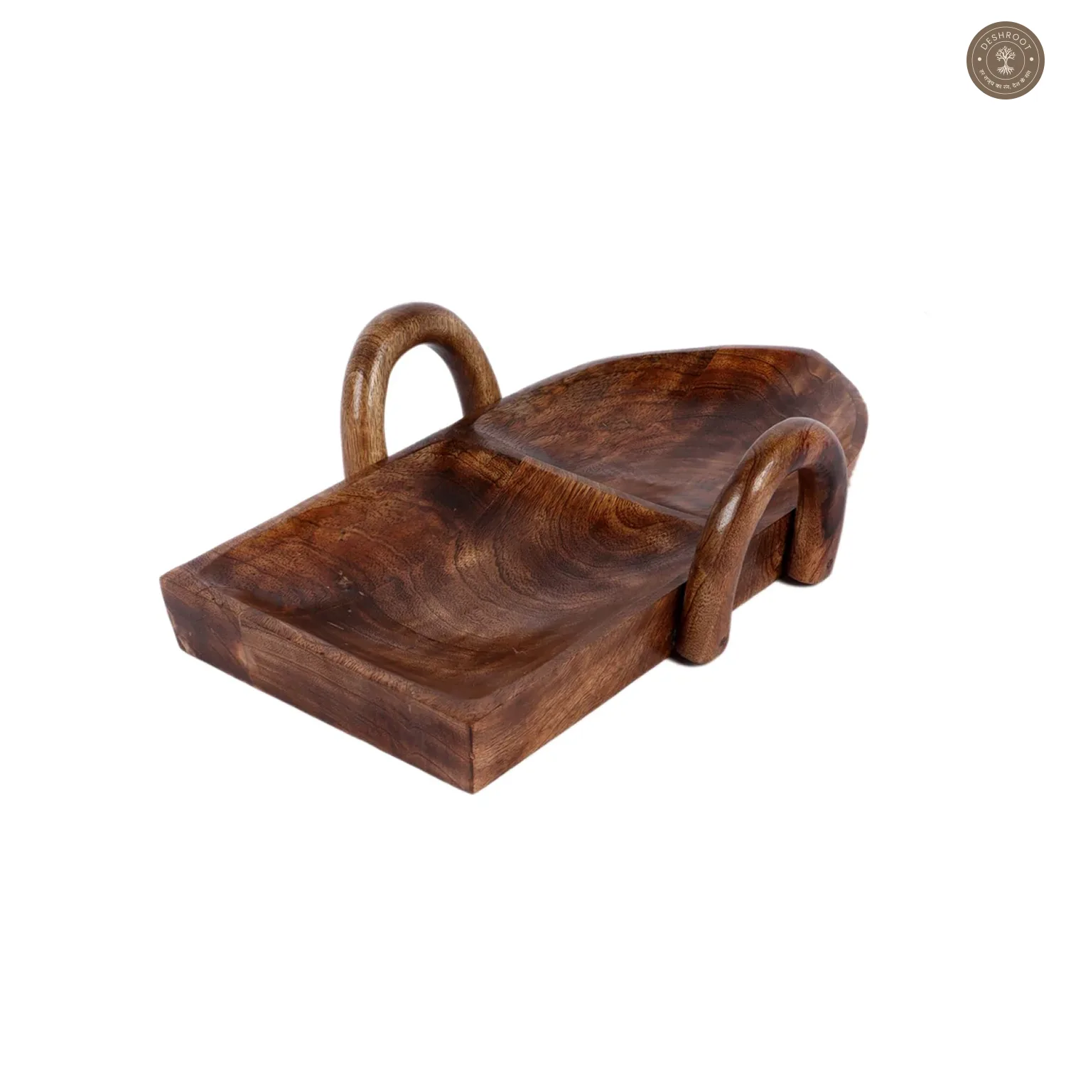 Boat Shape Mangowood Snacks Platter Set of 9