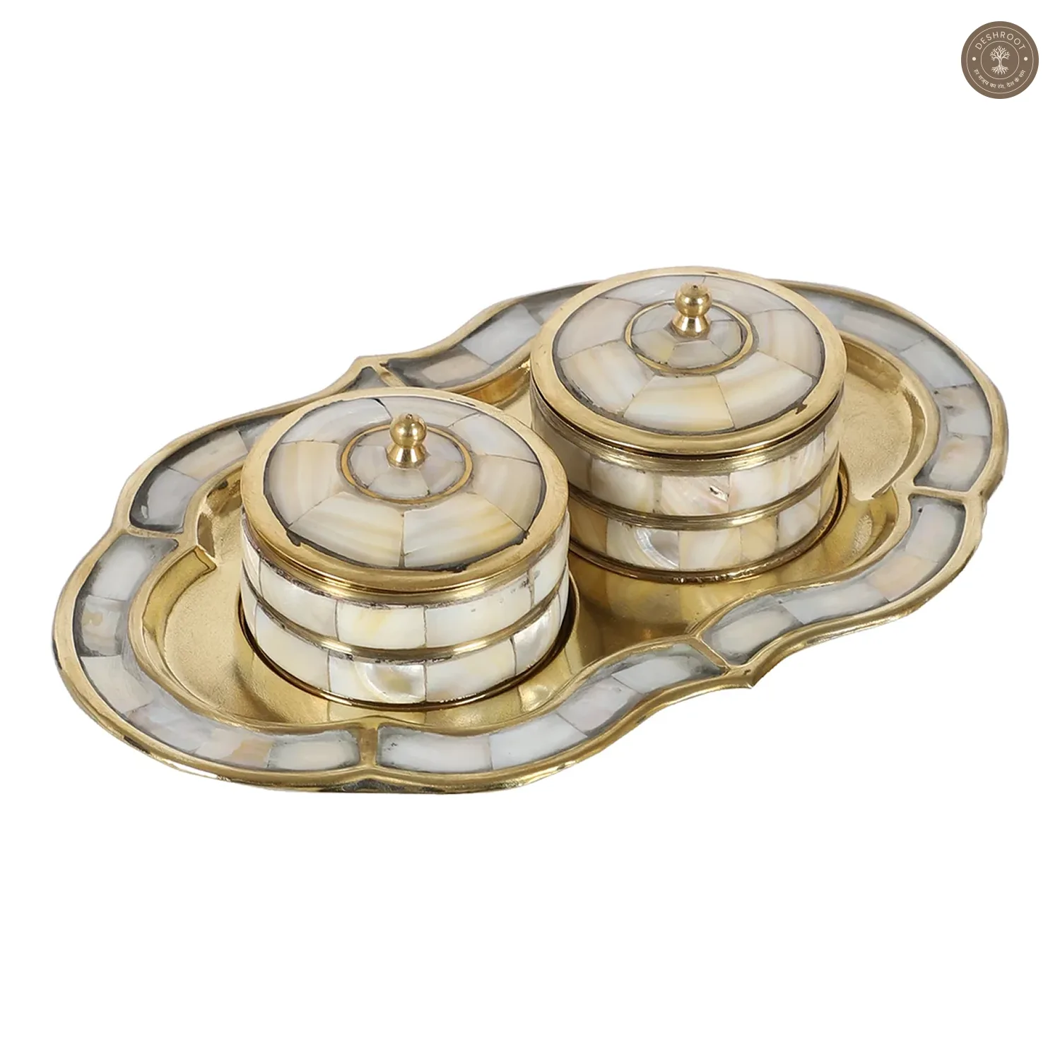 Brass & MOP Supari Box Set