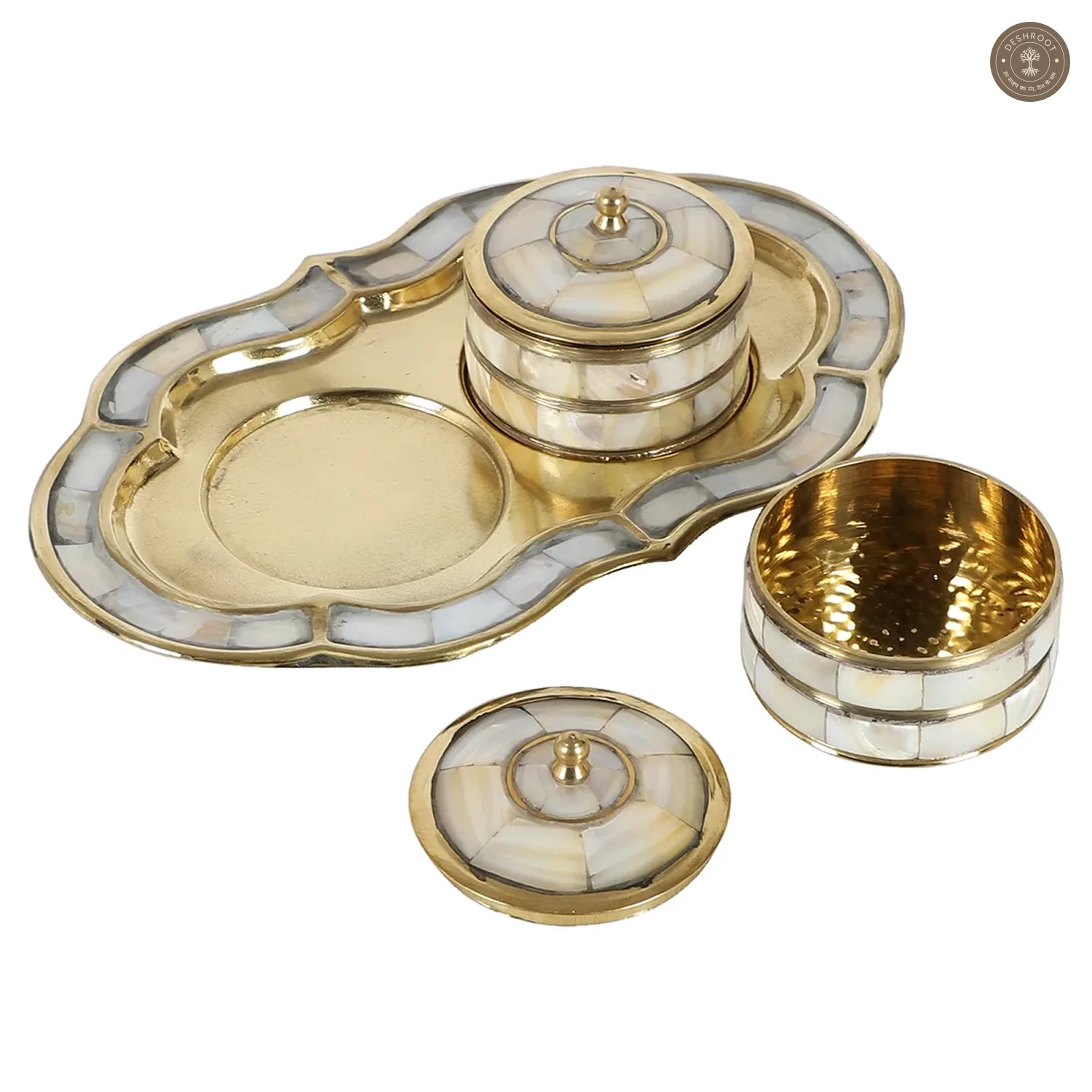 Brass & MOP Supari Box Set