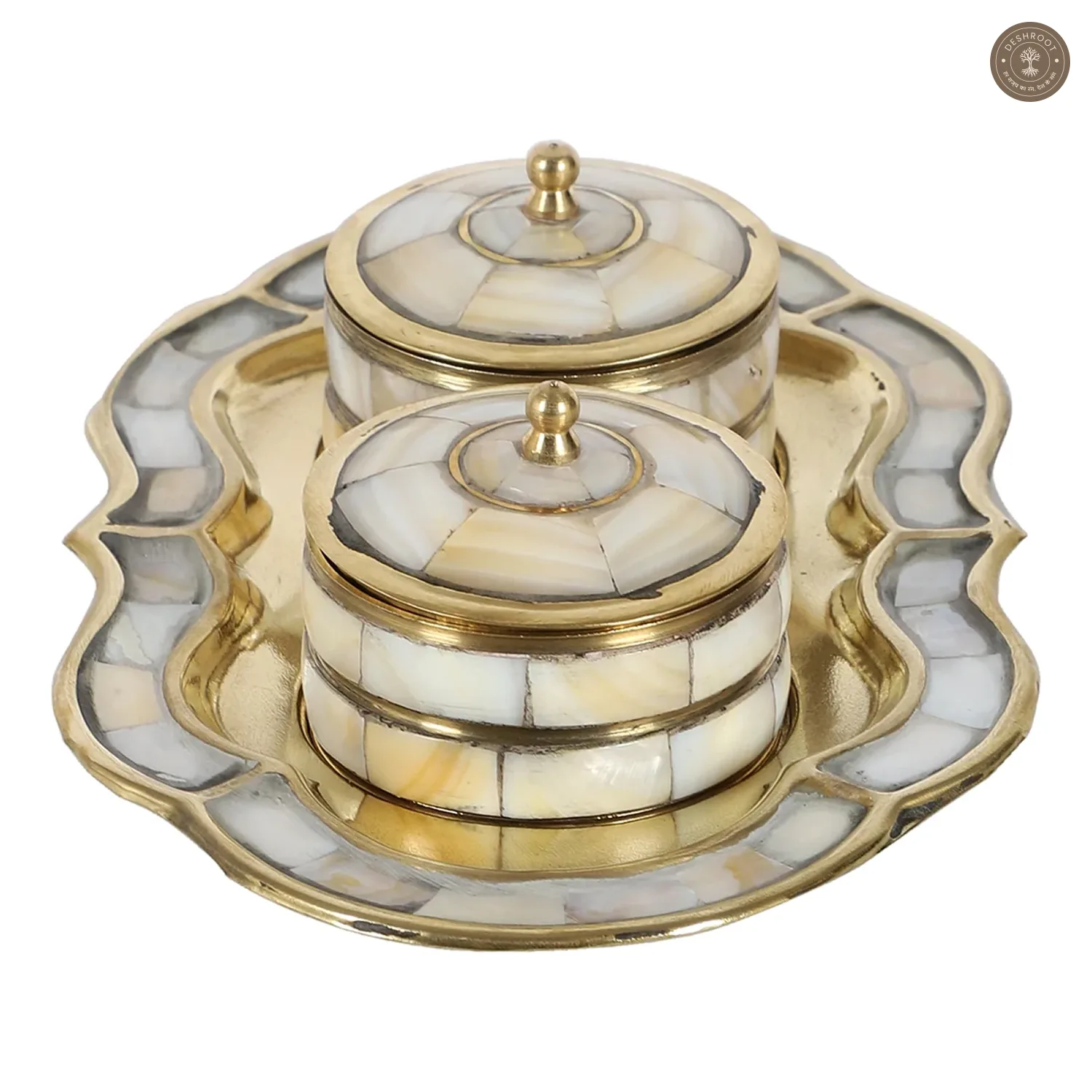 Brass & MOP Supari Box Set