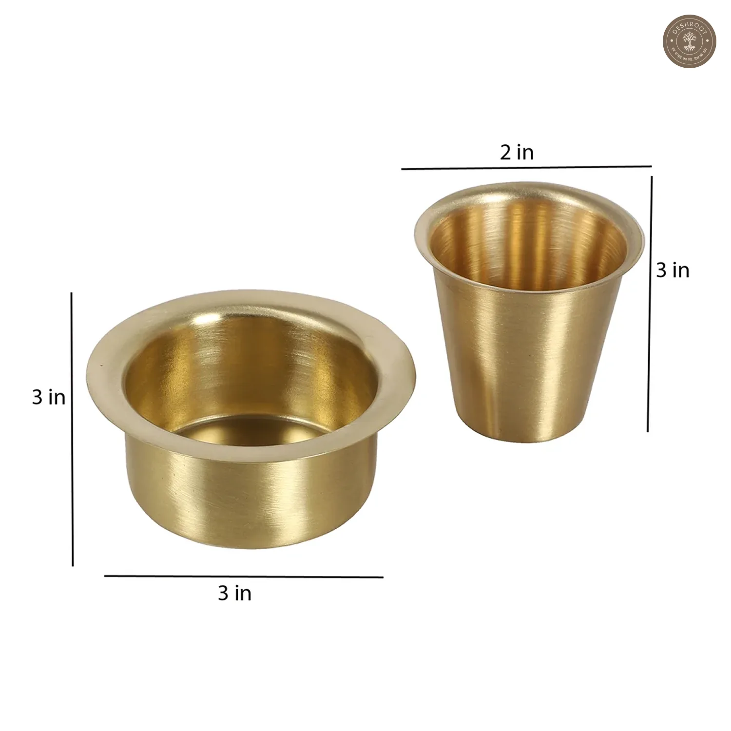 Brass Filter Coffe Bowl & Glass Set of 8
