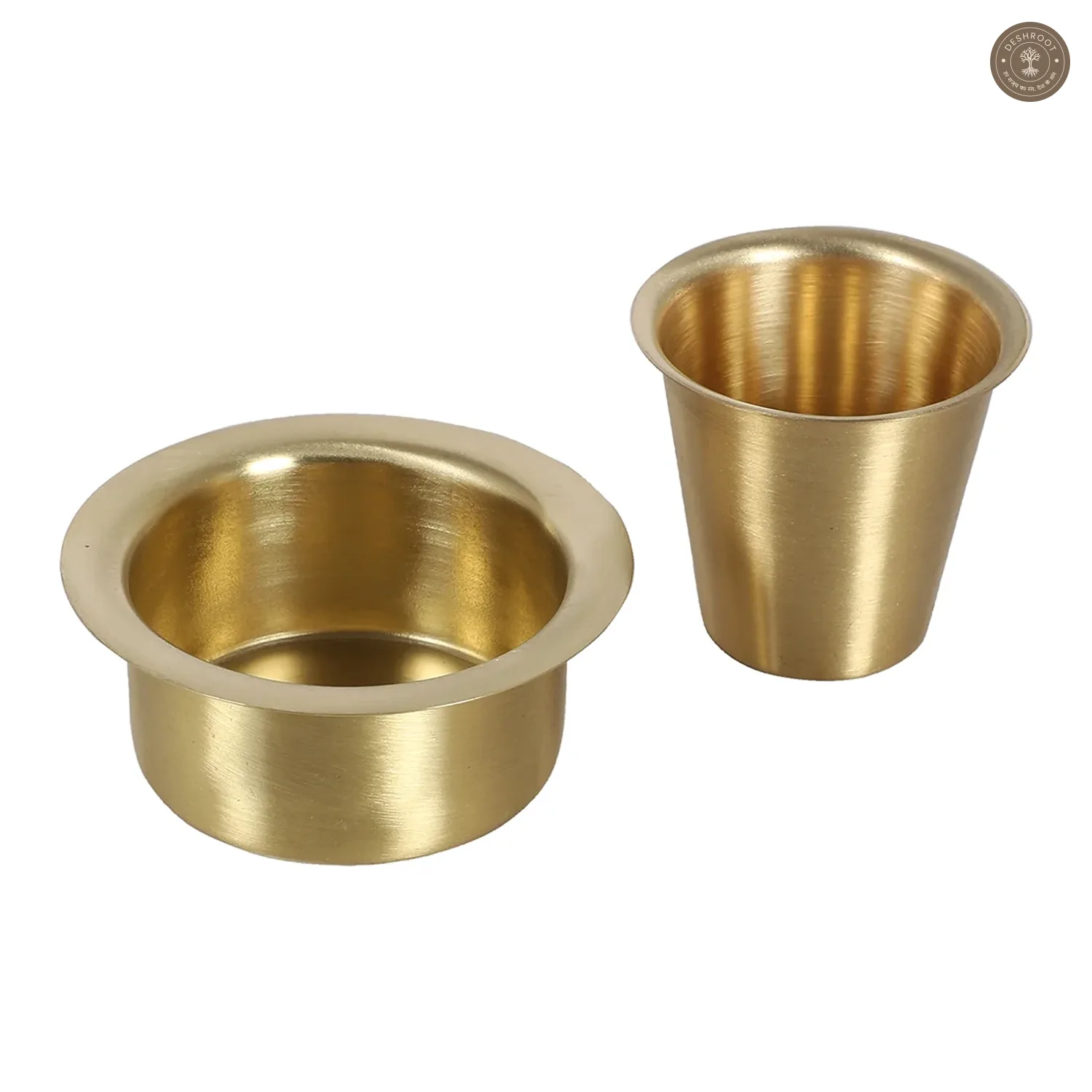 Brass Filter Coffe Bowl & Glass Set of 8