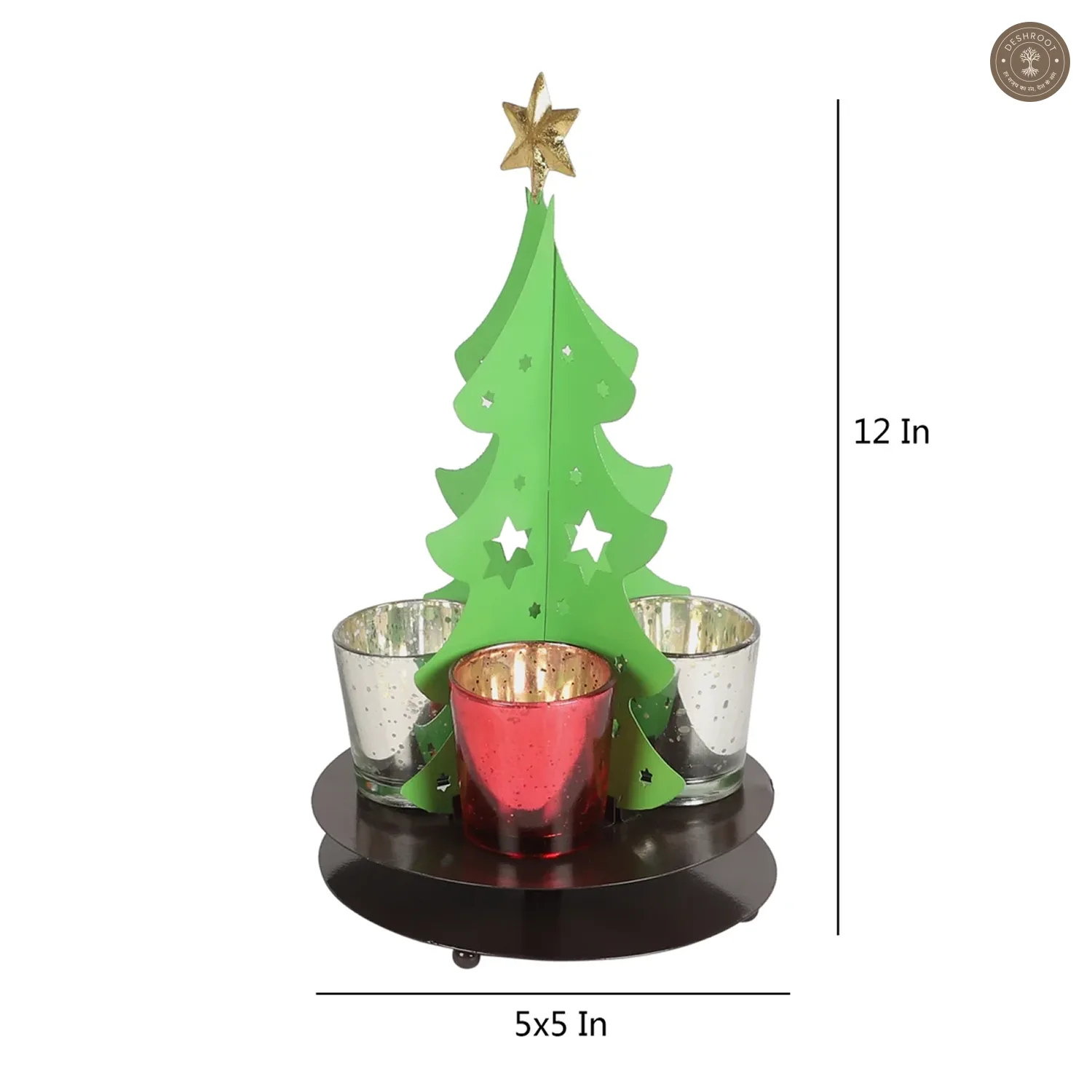 Christmas Tree Tealight Holder & Platter