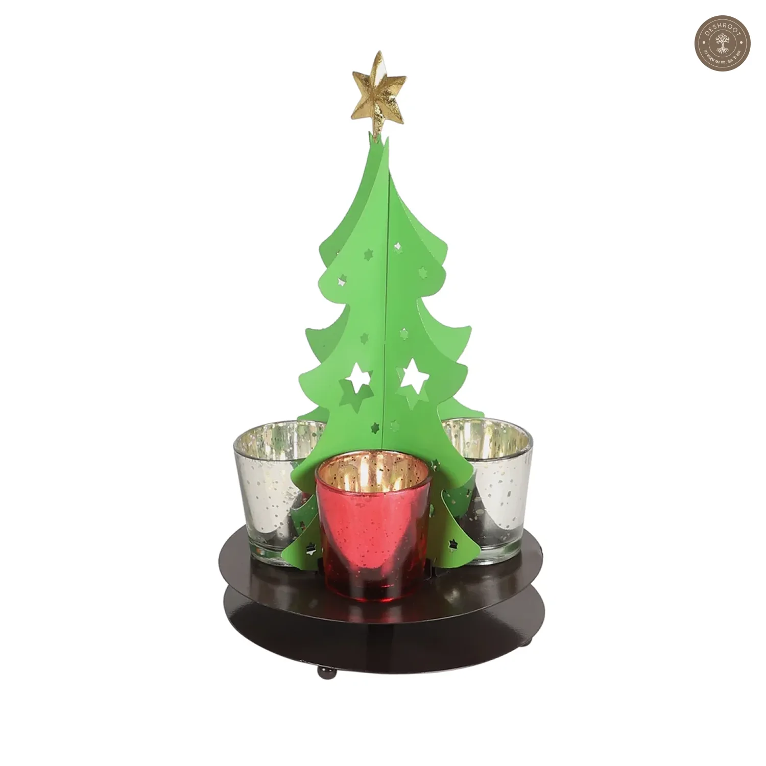 Christmas Tree Tealight Holder & Platter