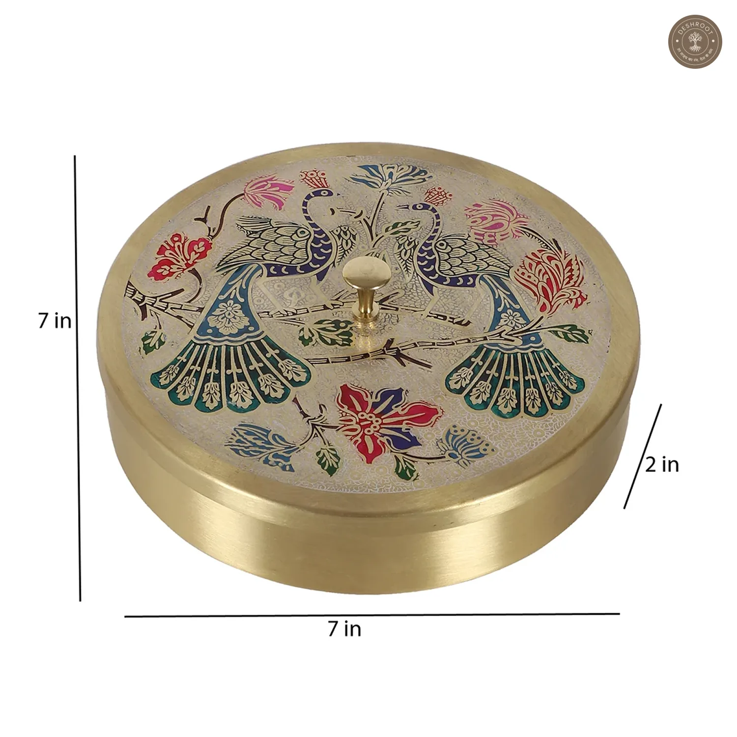 Colored Brass Masala Box Set