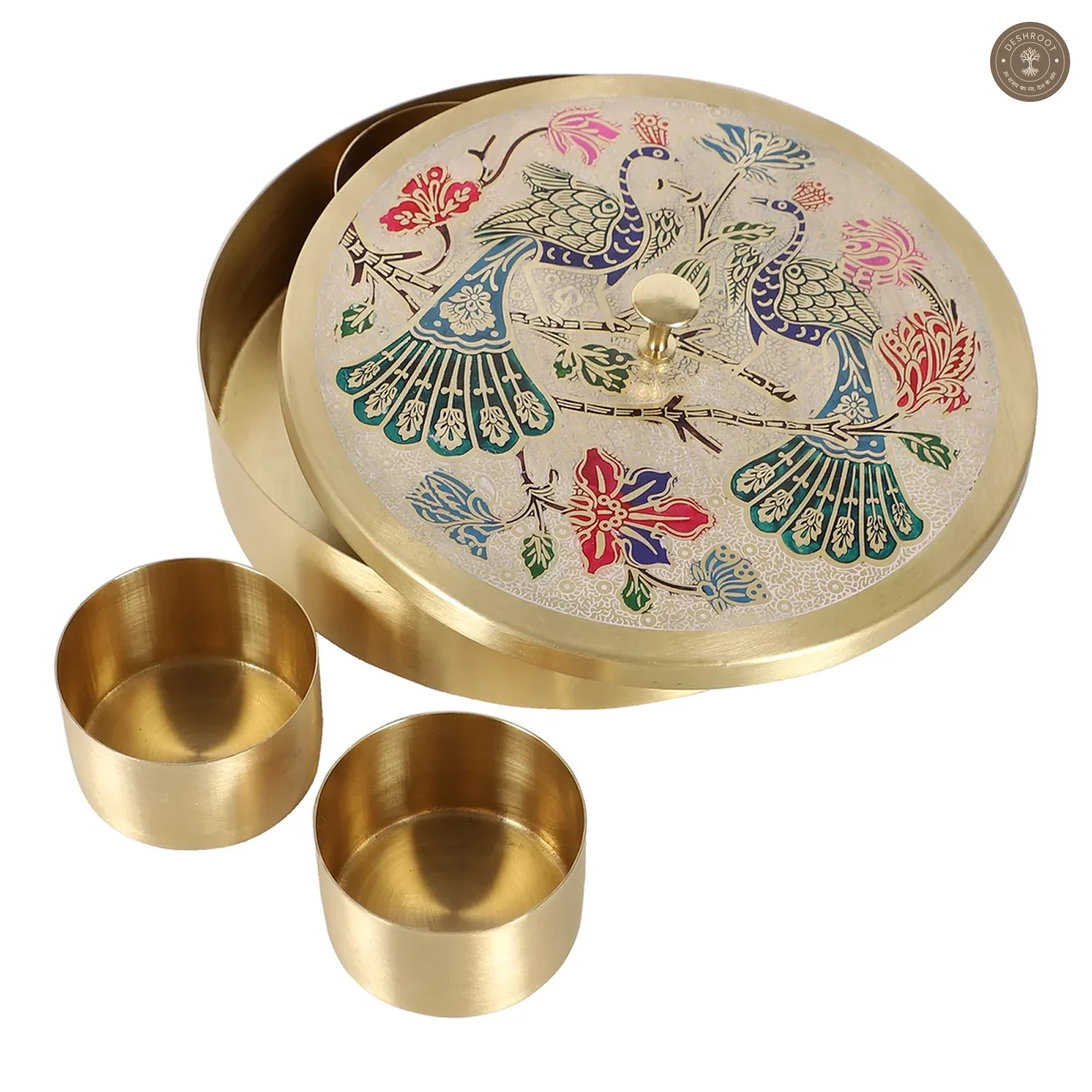 Colored Brass Masala Box Set