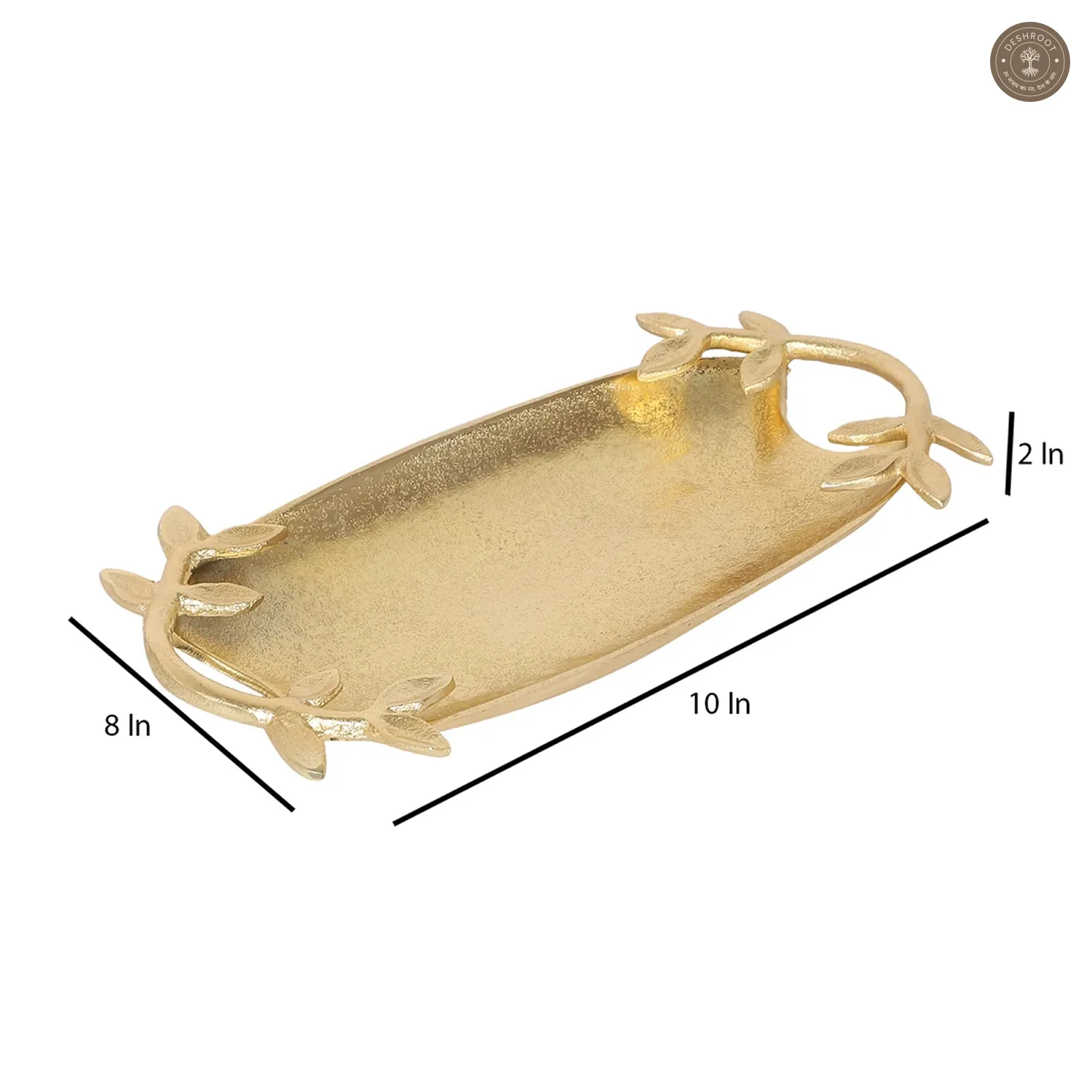 Gold Leaf Aluminium Tray