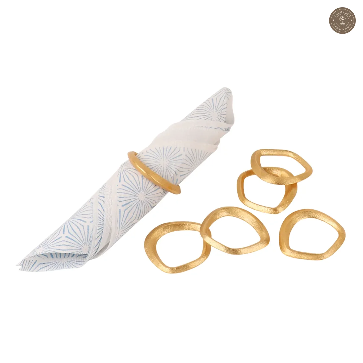 Gold Ring Napkin Ring Set of 6
