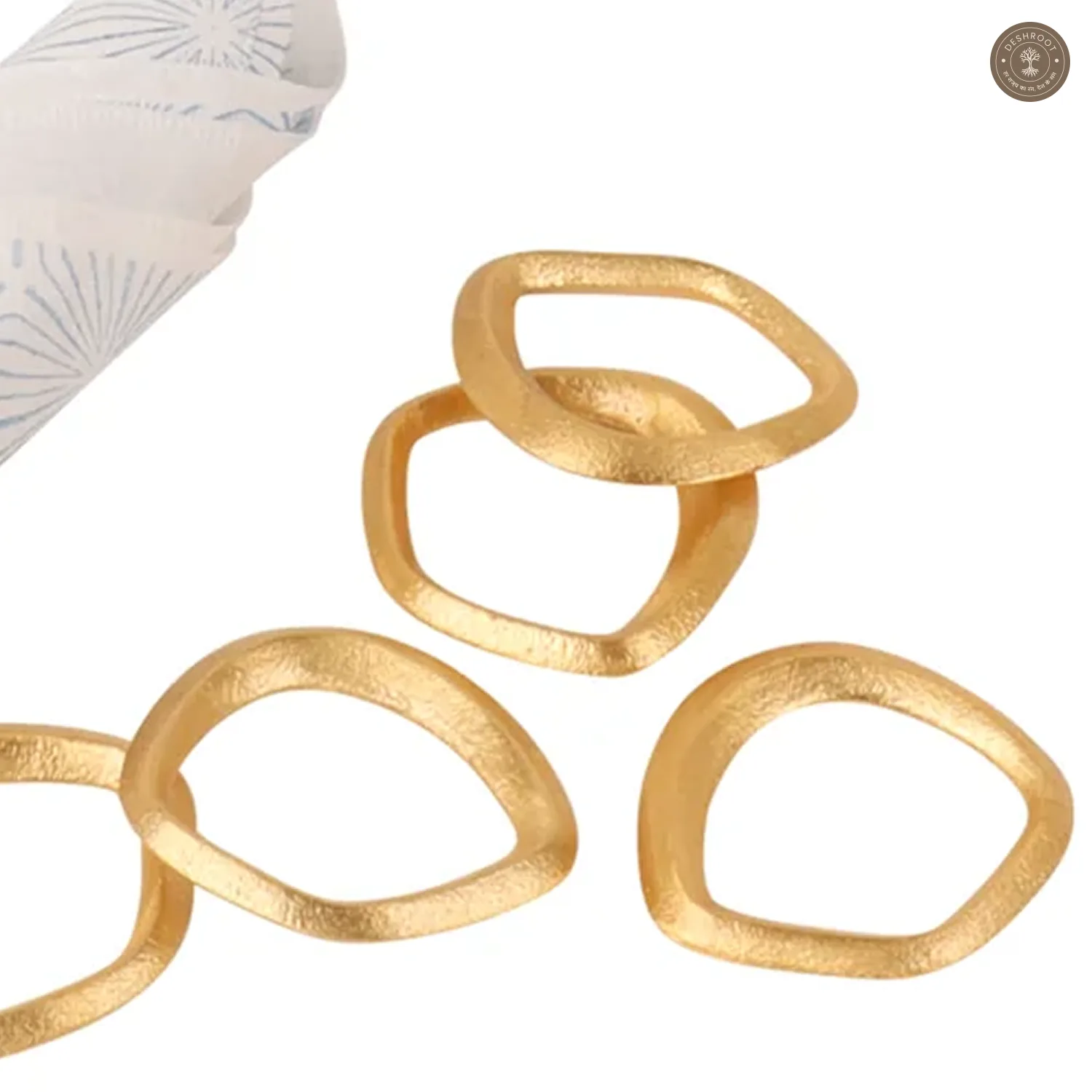 Gold Ring Napkin Ring Set of 6
