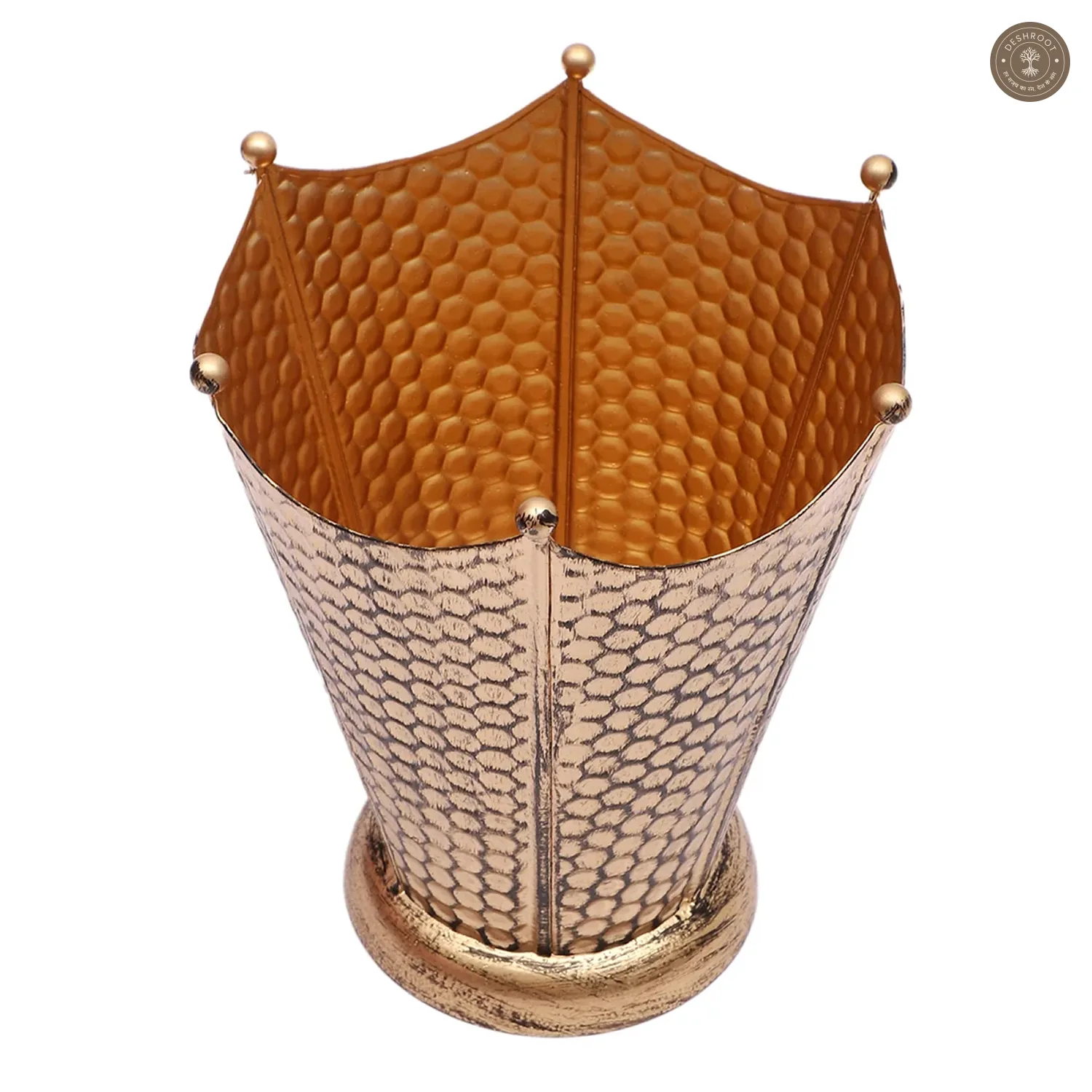 Gold FLower Pot Planter Set of 3