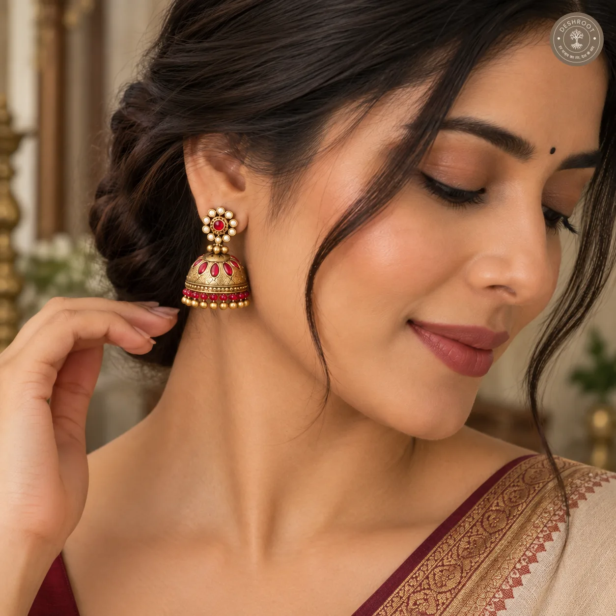 Puvika Terracotta Necklace – Handcrafted Tamil Nadu Terracotta Jewellery with Natural Clay Finish for Saree, Kurta, Festive & Ethnic Wear