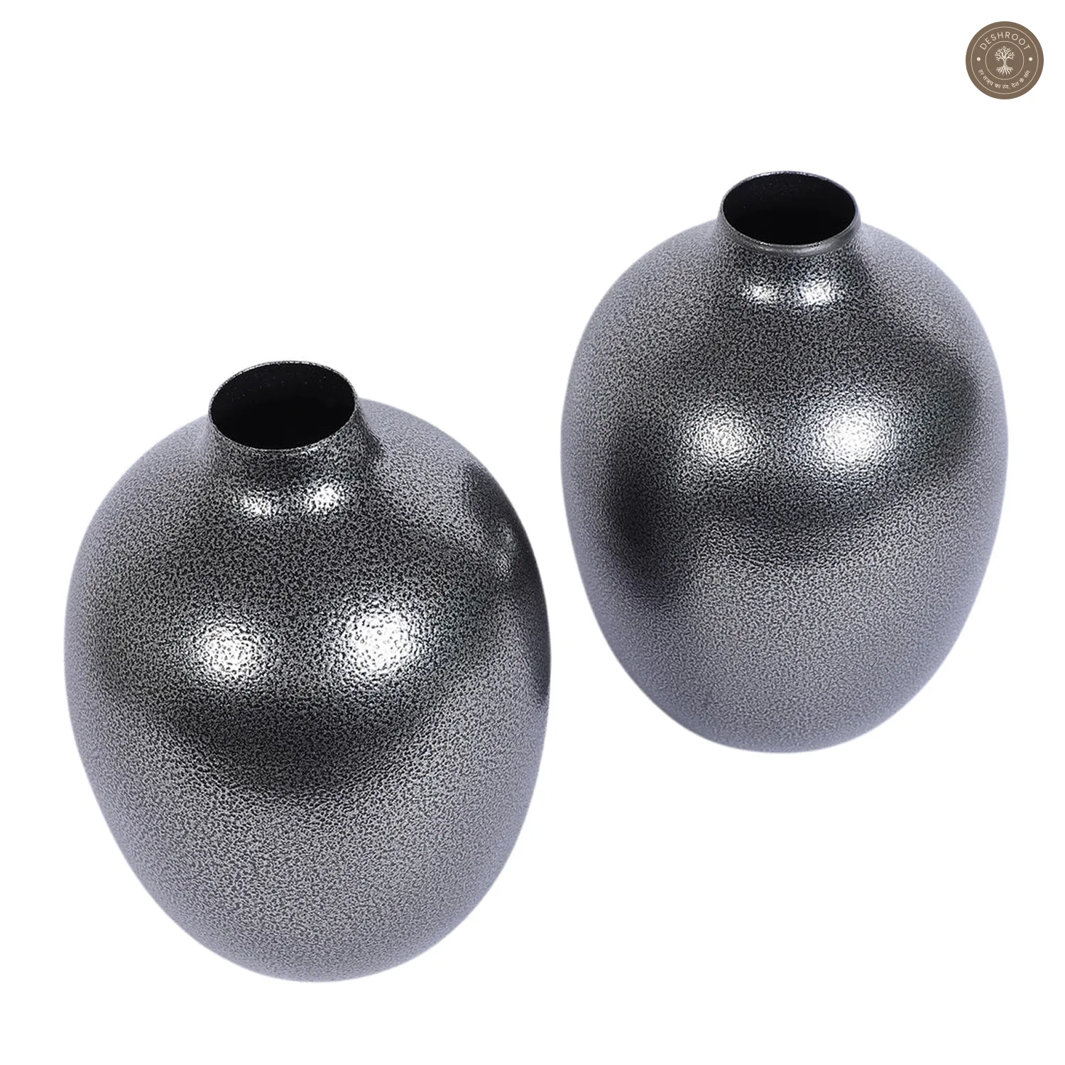 Silver Textured Planter Set of 2