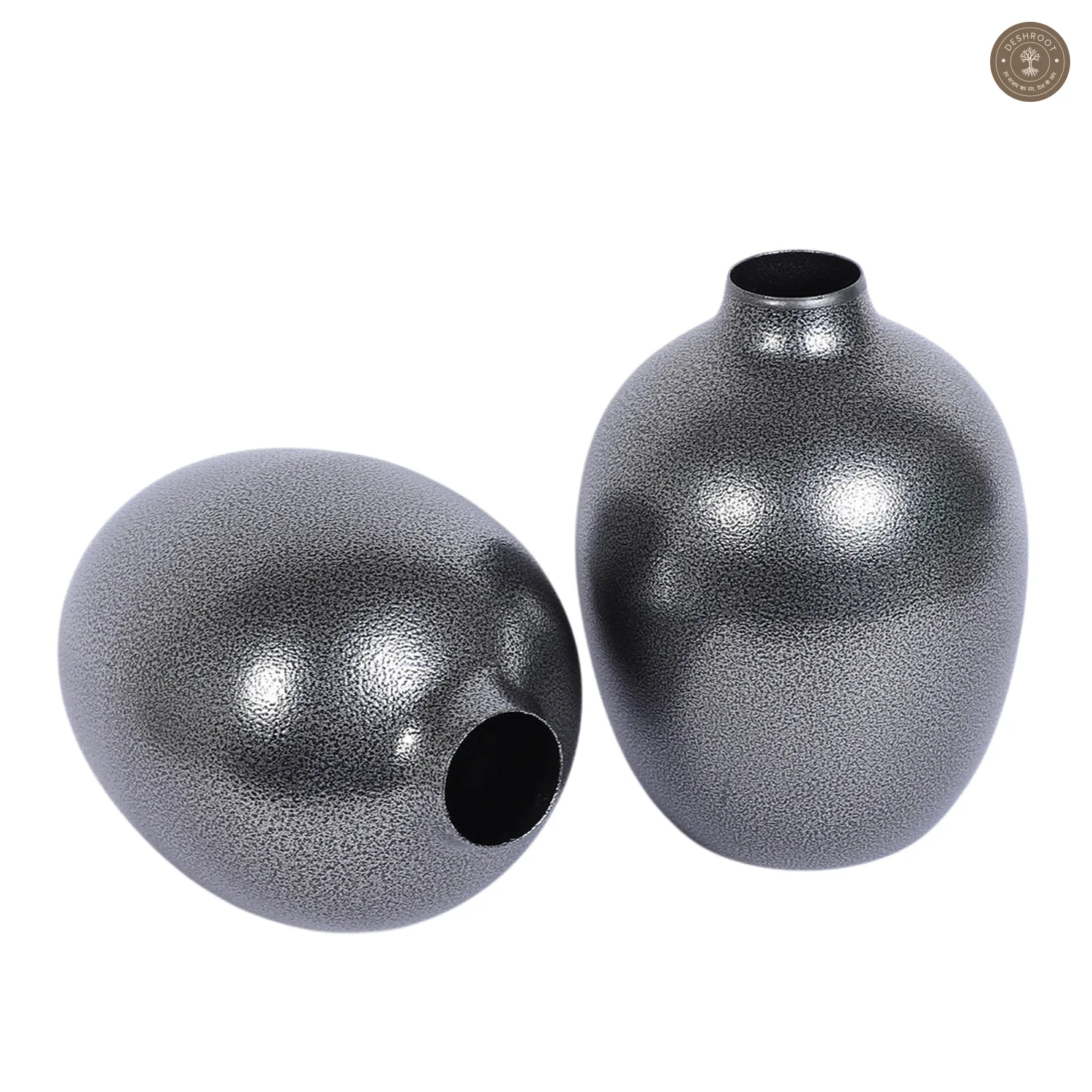 Silver Textured Planter Set of 2