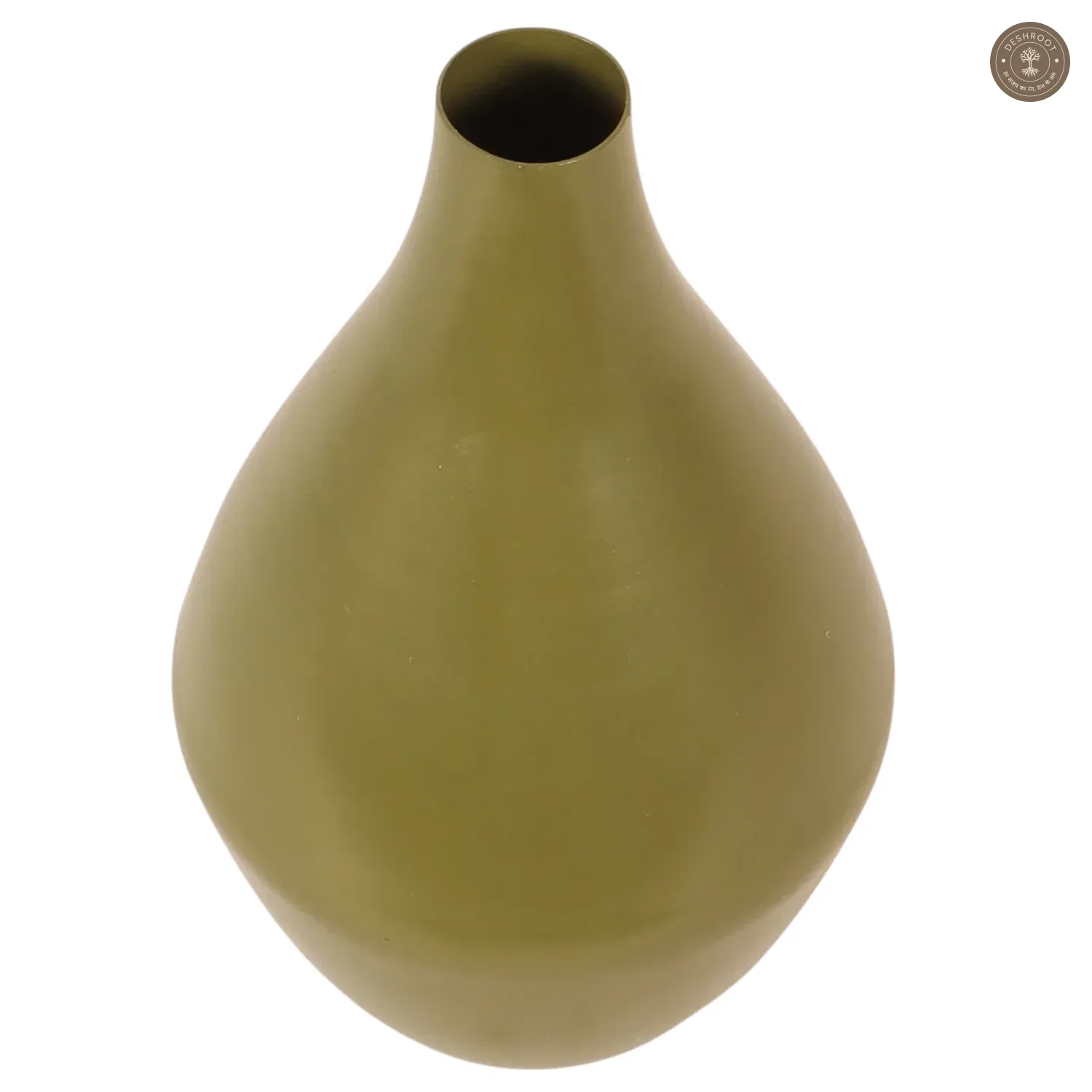 Bottle Green Metal Flower Pot