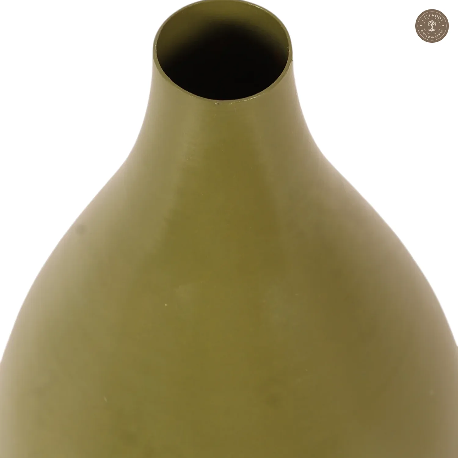 Bottle Green Metal Flower Pot